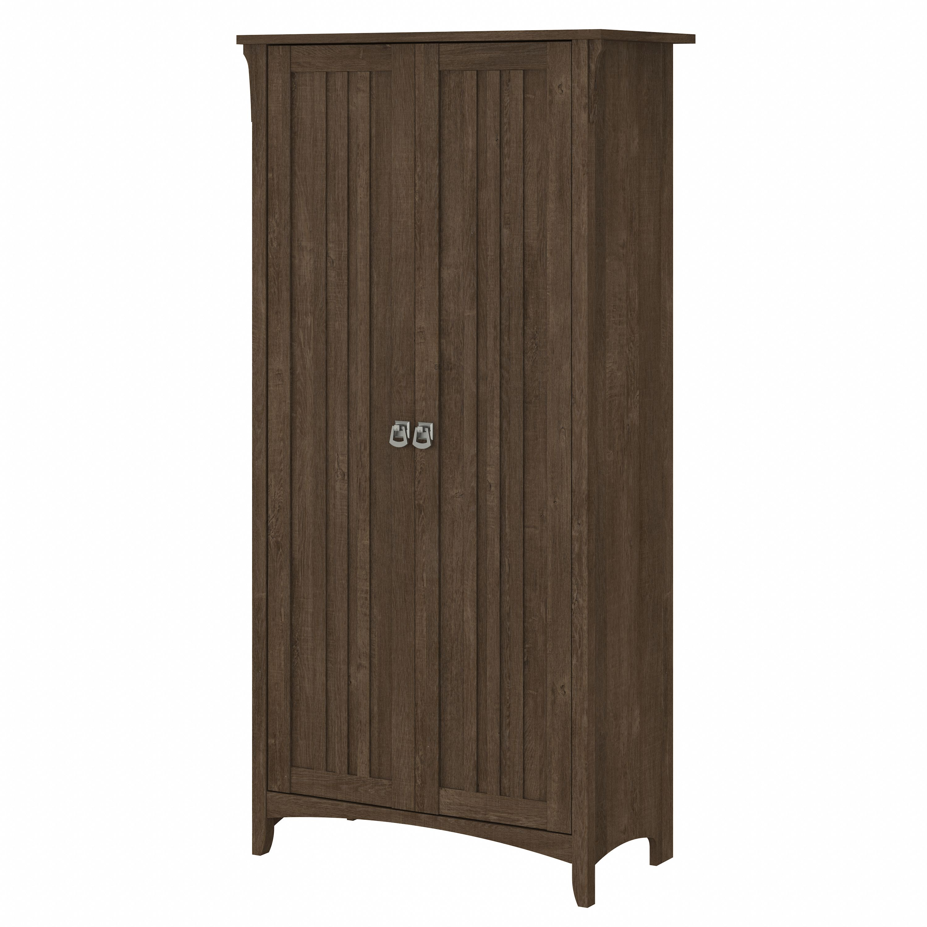Shop Bush Furniture Salinas Bathroom Storage Cabinet with Doors 02 SAL015ABR #color_ash brown