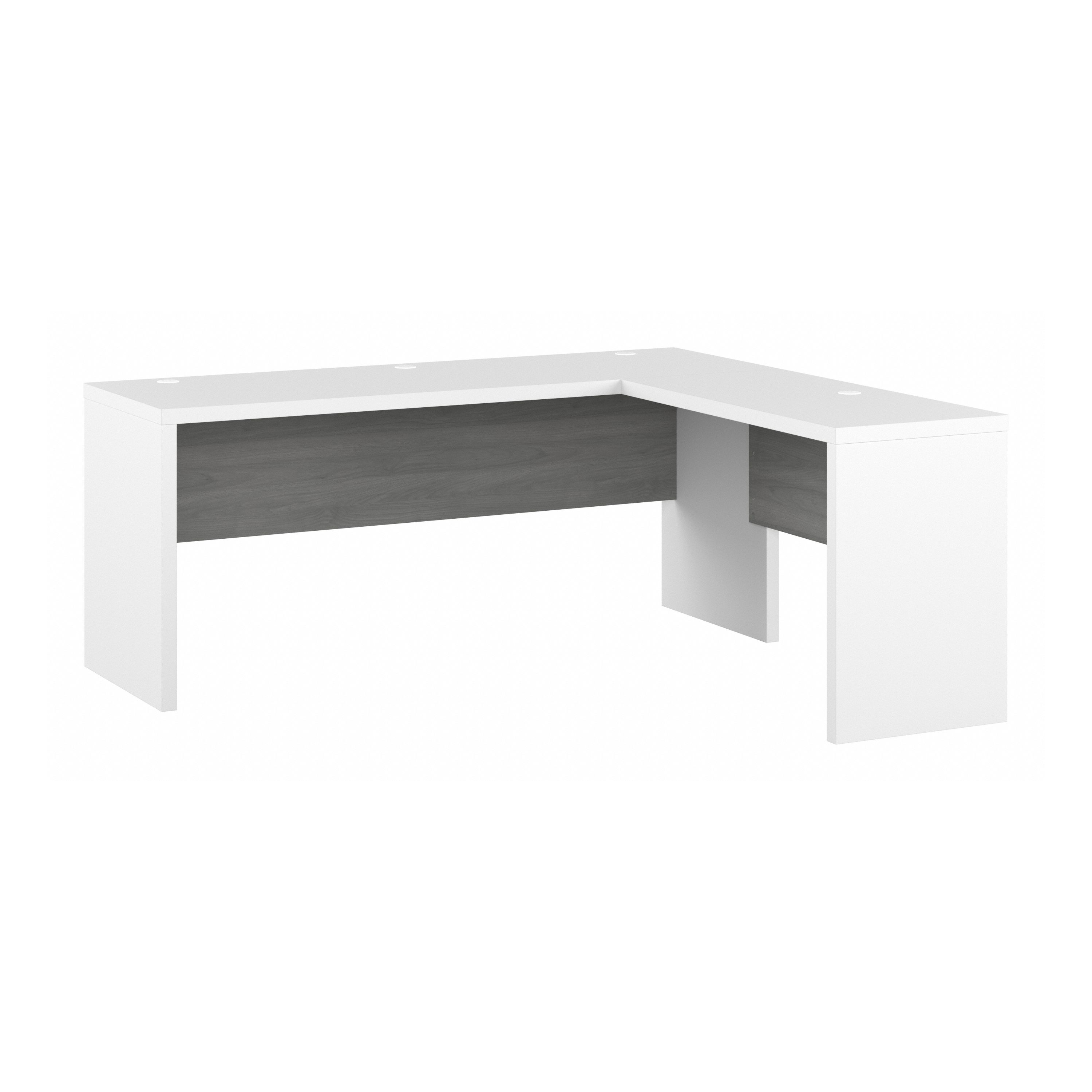 Shop Bush Business Furniture Echo 72W L Shaped Computer Desk 02 ECH054WHMG #color_pure white/modern gray