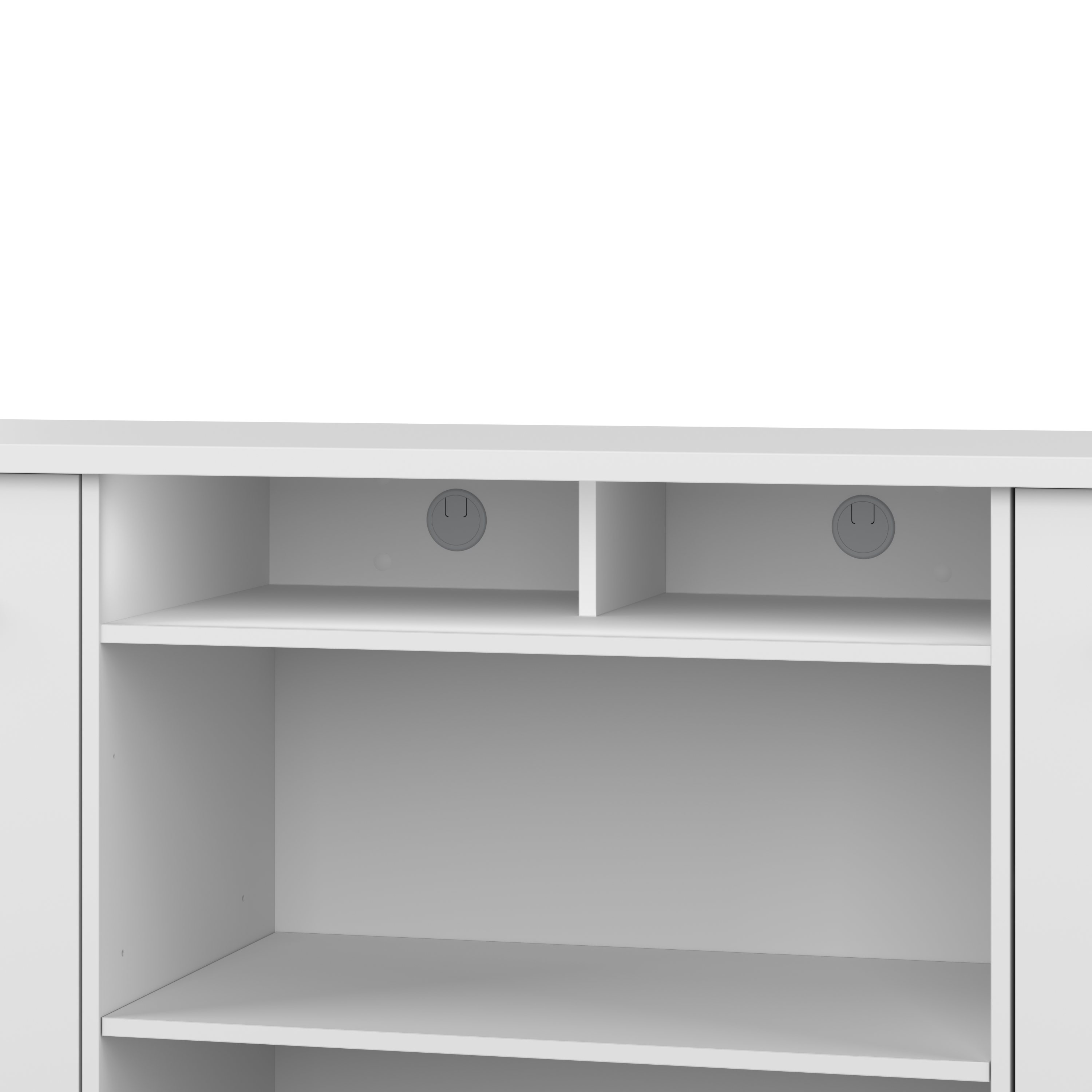 Shop Bush Business Furniture Studio C 60W Office Storage Cabinet with Doors and Shelves 04 SCS260WHK #color_white