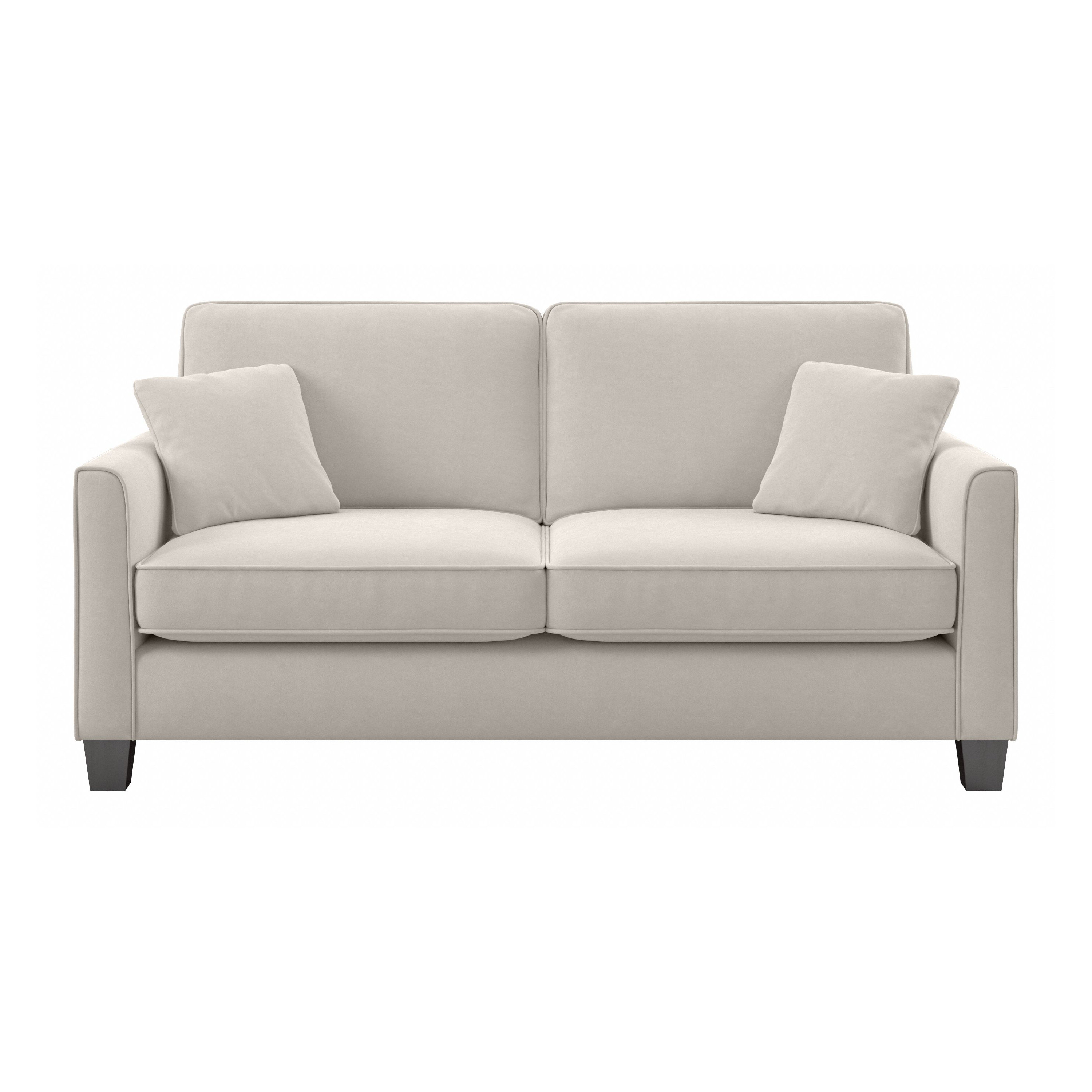 Shop Bush Furniture Flare 73W Sofa 03 FLJ73SLBM-03K #color_light beige microsuede fabric
