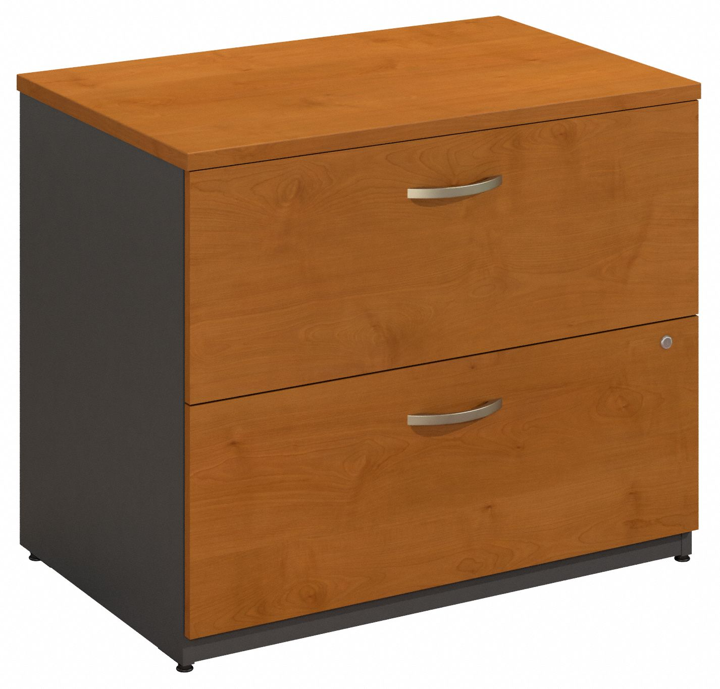 Shop Bush Business Furniture Series C Lateral File Cabinet 02 WC72454CSU #color_natural cherry/graphite gray