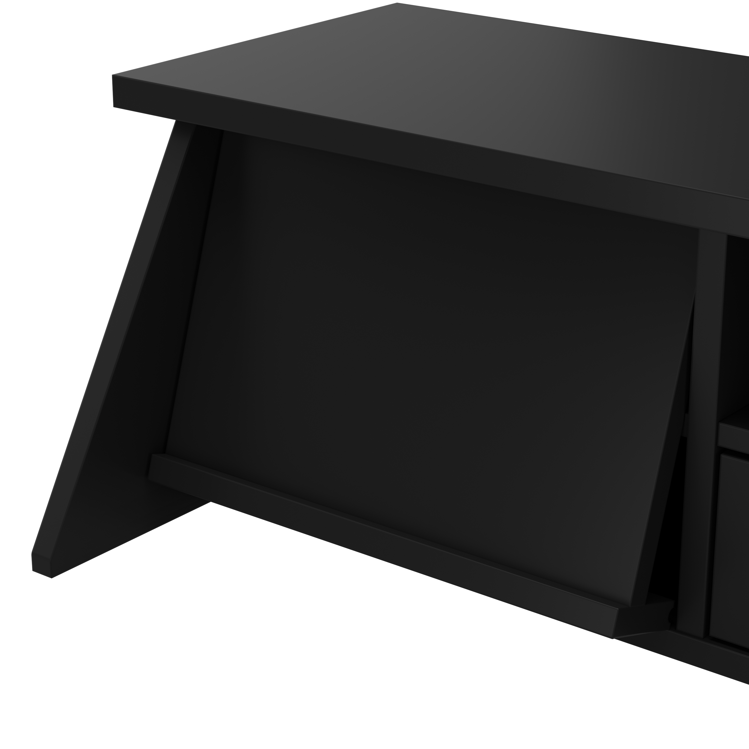 Shop Bush Furniture Broadview 60W L Shaped Computer Desk with Storage and Desktop Organizer 05 BD029CBL #color_classic black