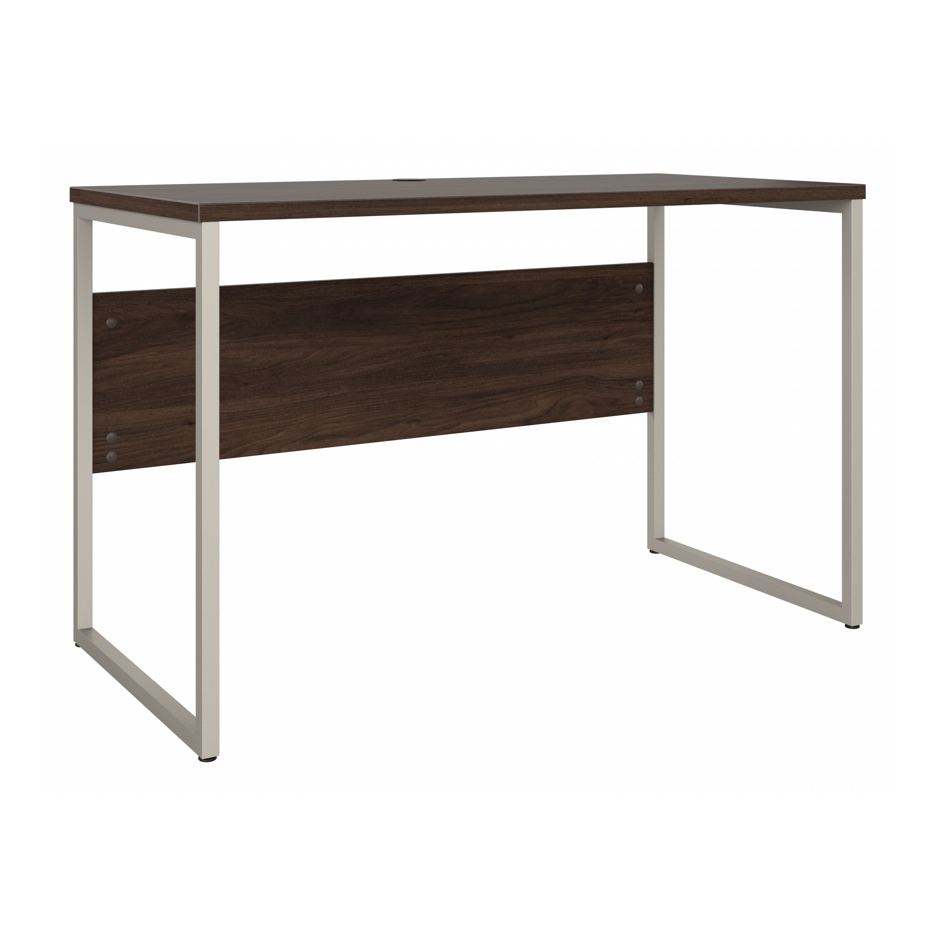 Shop Bush Business Furniture Hybrid 48W x 24D Computer Table Desk with Metal Legs 02 HYD148BW #color_black walnut