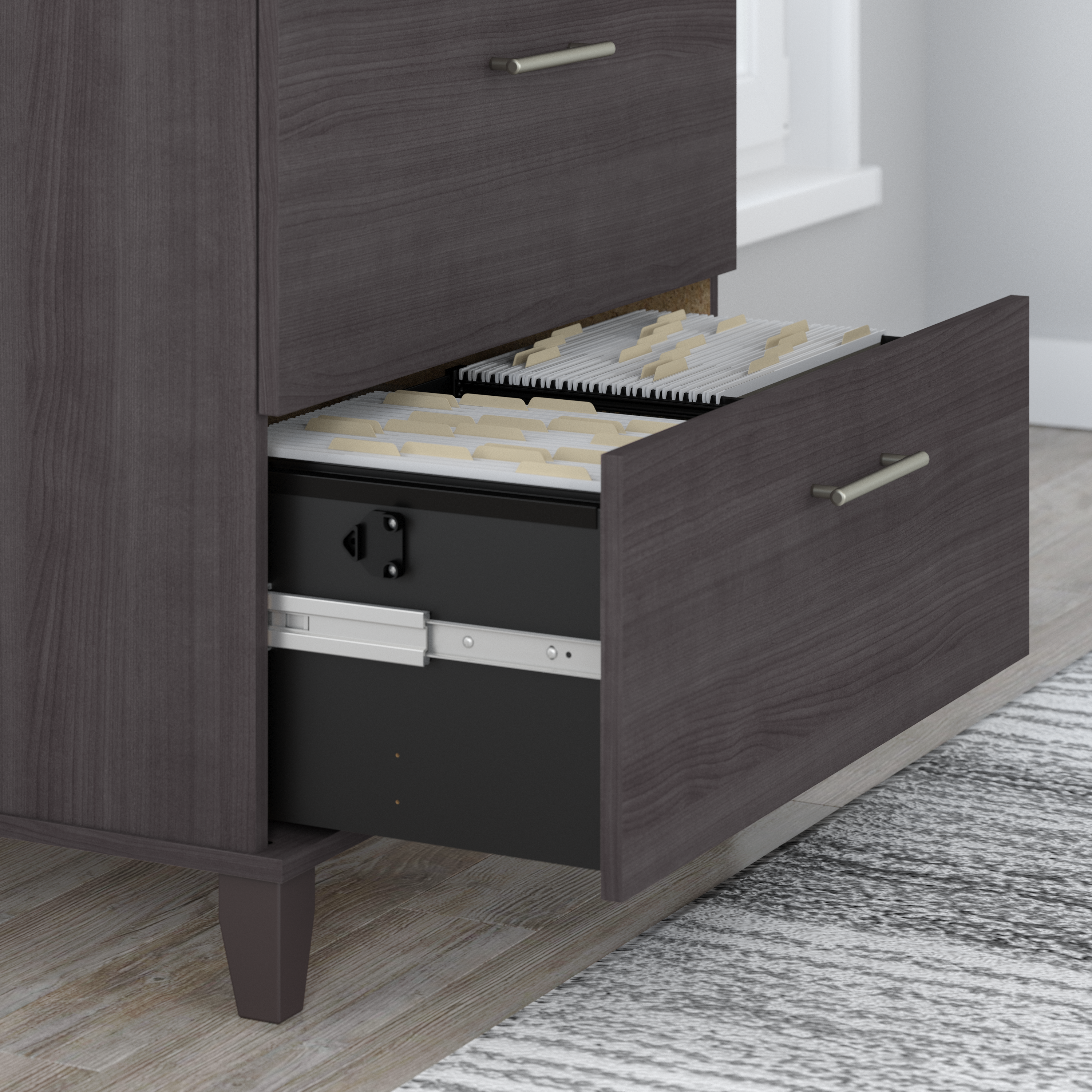 Shop Bush Furniture Somerset 2 Drawer Lateral File Cabinet 03 WC81580 #color_storm gray