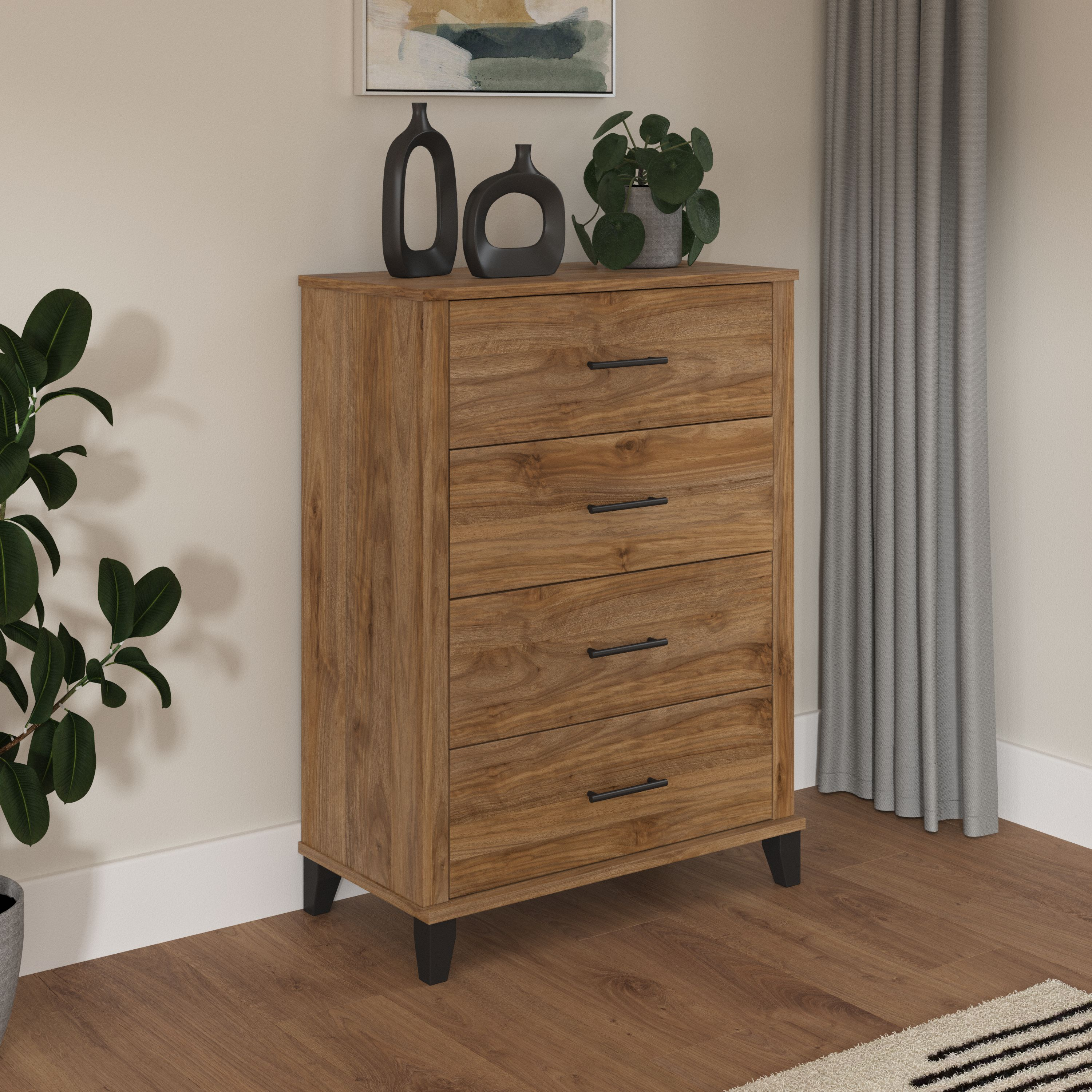 Shop Bush Furniture Somerset Chest of Drawers 01 STS132FW #color_fresh walnut
