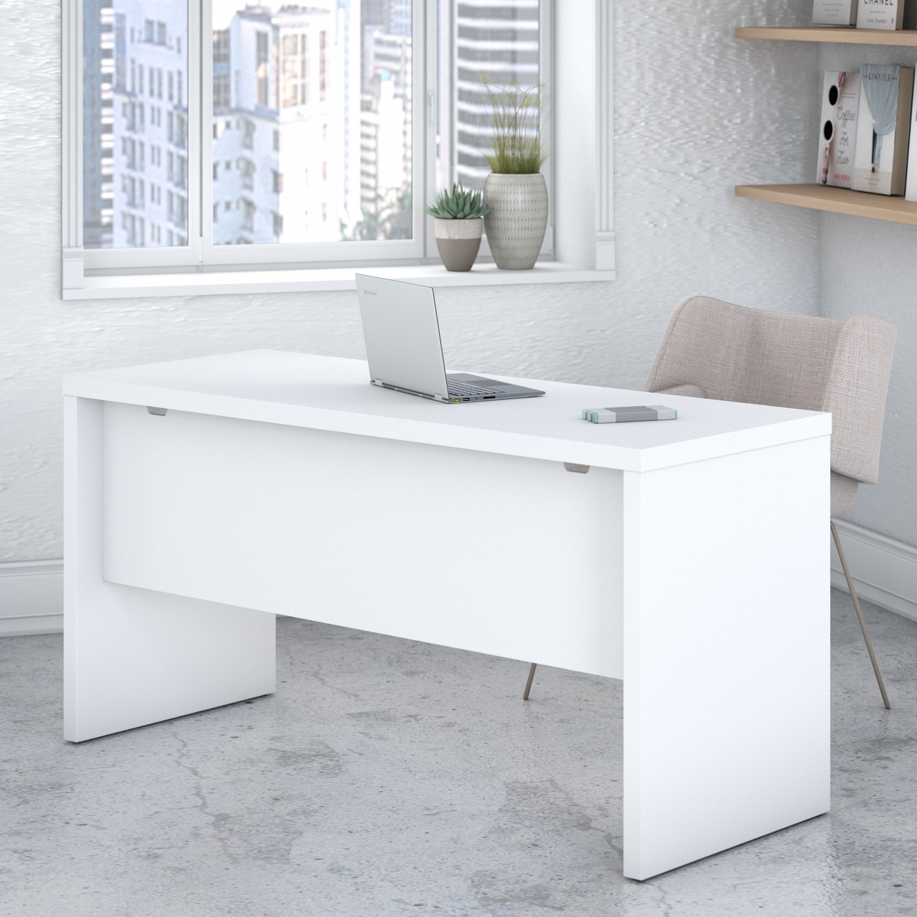 Shop Bush Business Furniture Echo 60W Credenza Desk 01 KI60106-03 #color_pure white