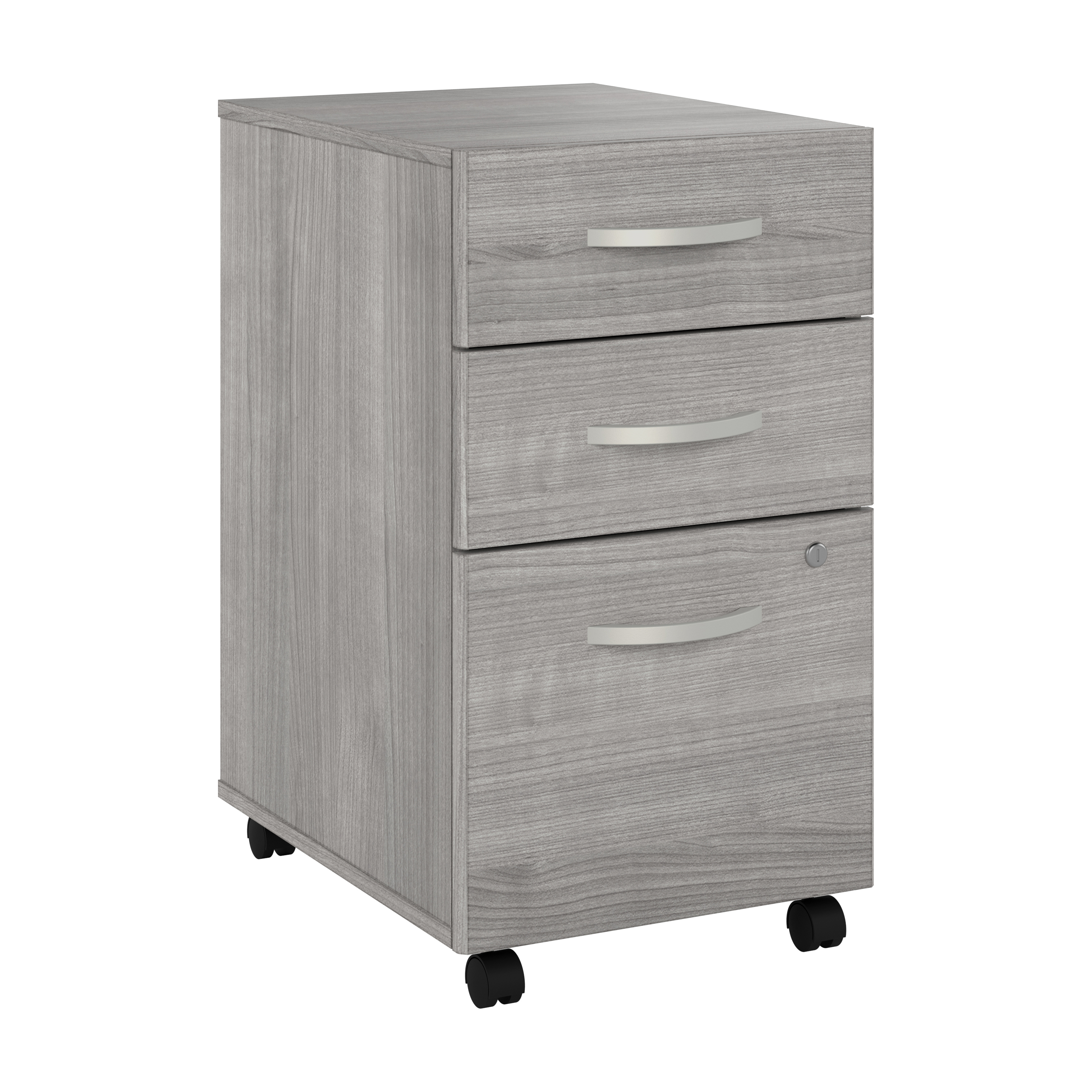 Shop Bush Business Furniture Hybrid 3 Drawer Mobile File Cabinet - Assembled 02 HYF216PGSU-Z #color_platinum gray