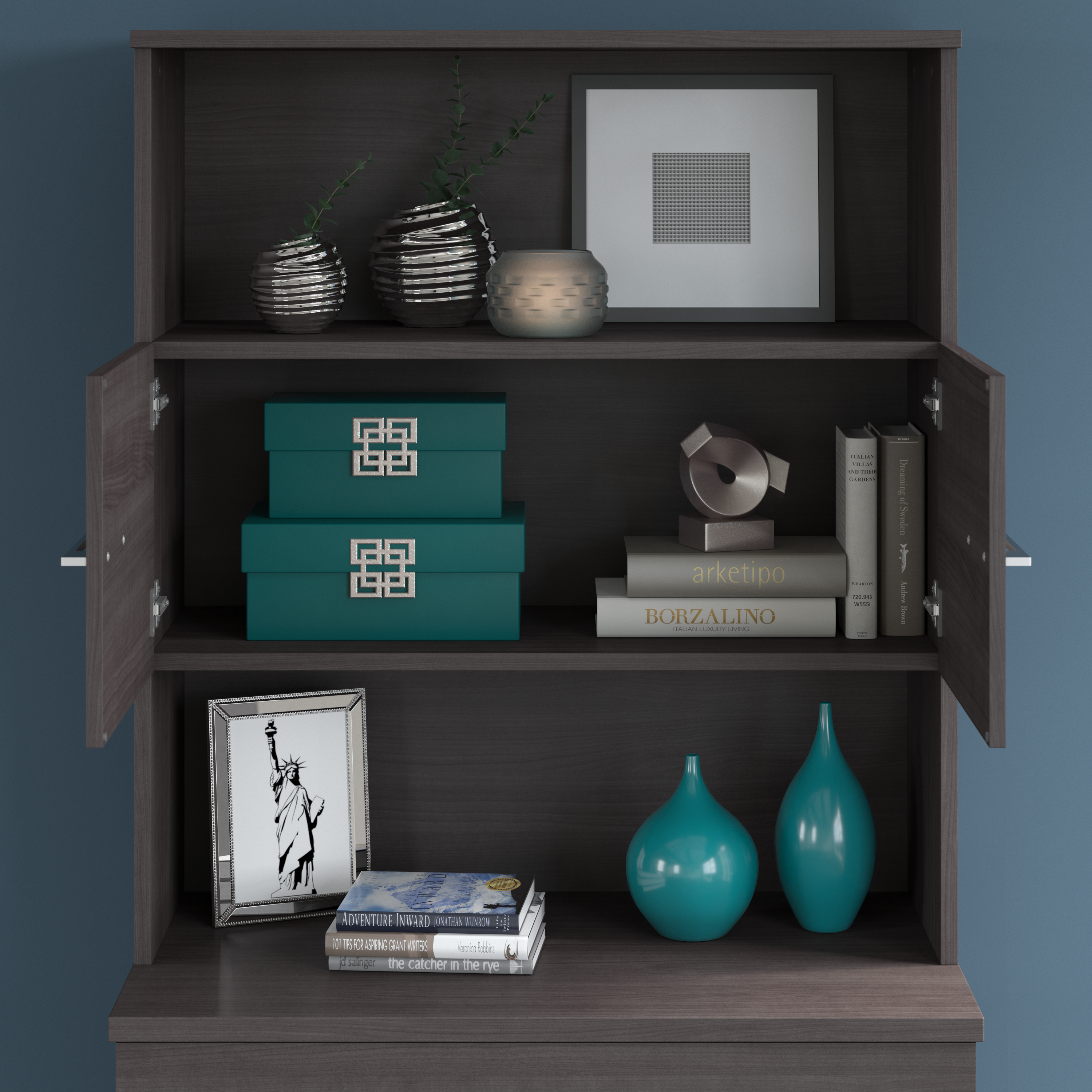 Shop Bush Business Furniture Office 500 36W Bookcase Hutch 03 OFH136SG #color_storm gray