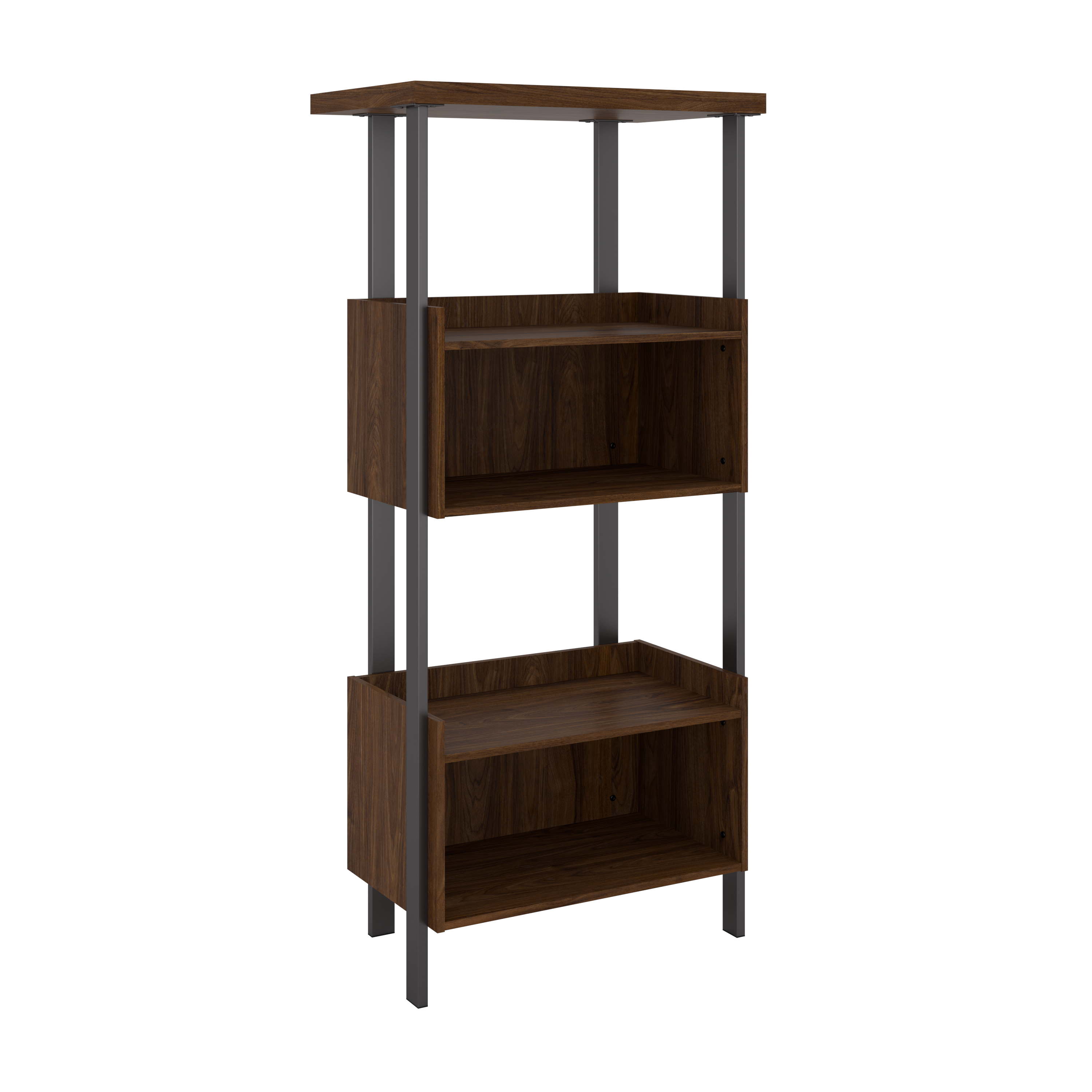 Shop Bush Furniture Architect 4 Shelf Bookcase 02 ACB131MW-03 #color_modern walnut