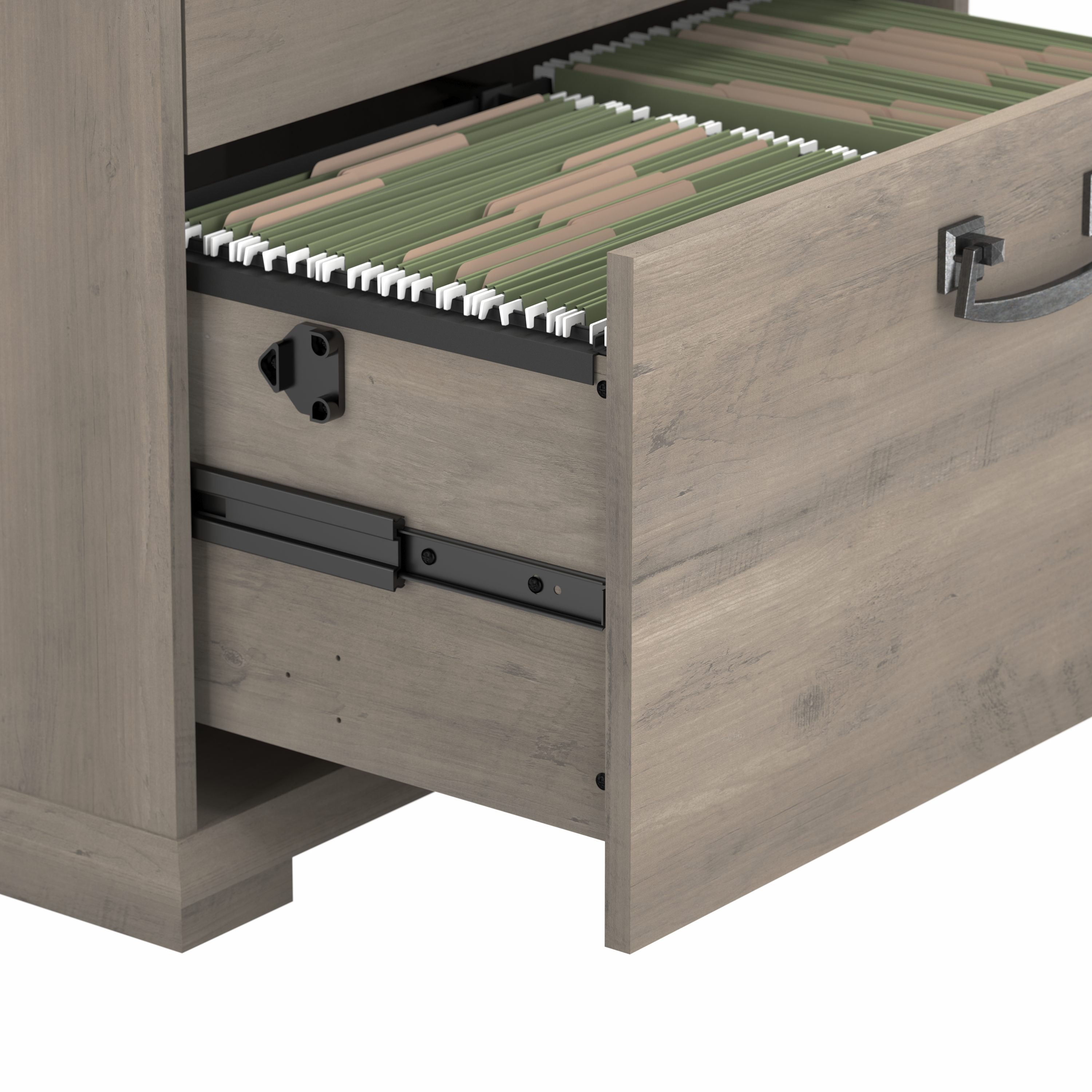Shop Bush Furniture Homestead Farmhouse 2 Drawer Accent Cabinet 03 HOF129DG-Z #color_driftwood gray