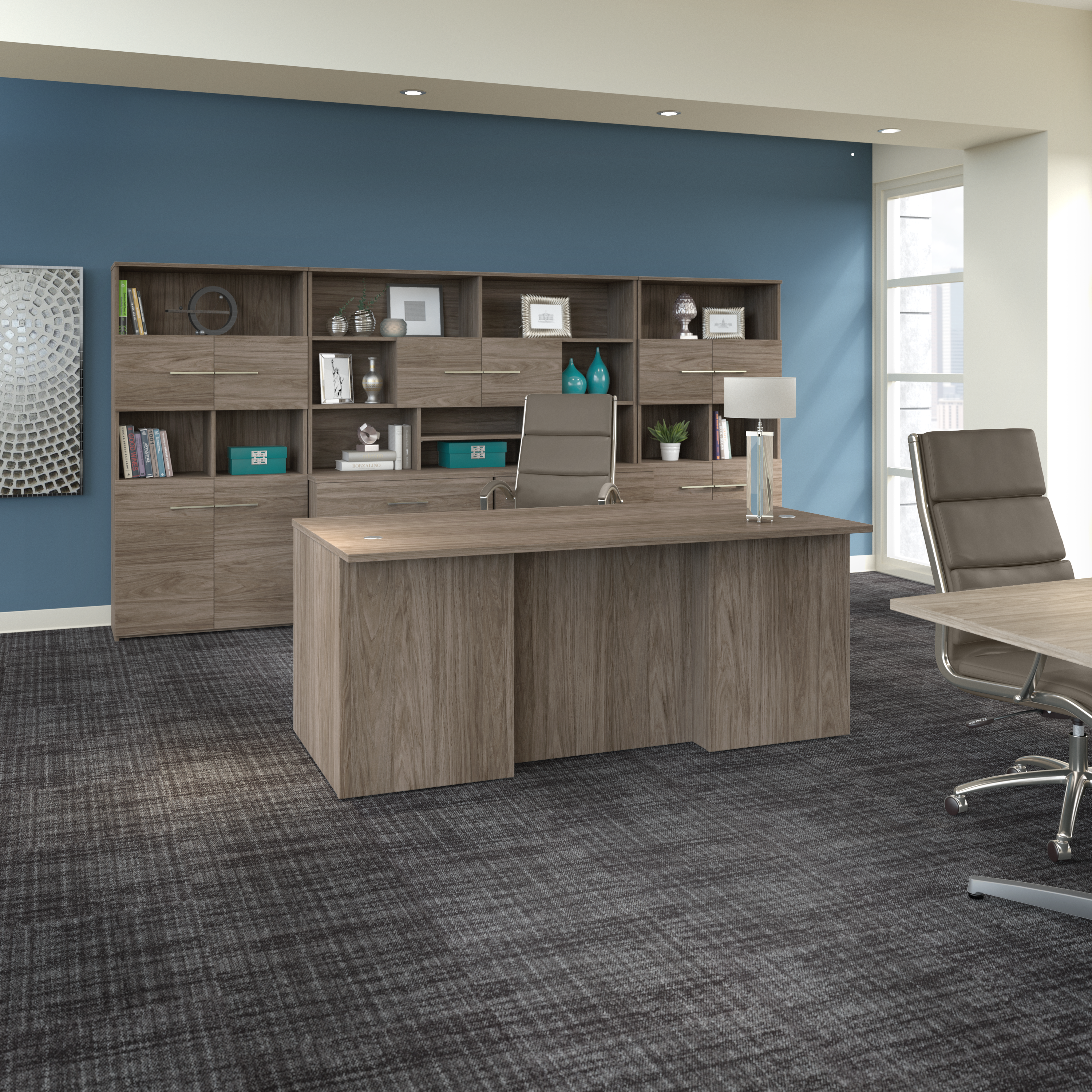 Shop Bush Business Furniture Office 500 16W 2 Drawer File Cabinet - Assembled 09 OFF216MHSU #color_modern hickory