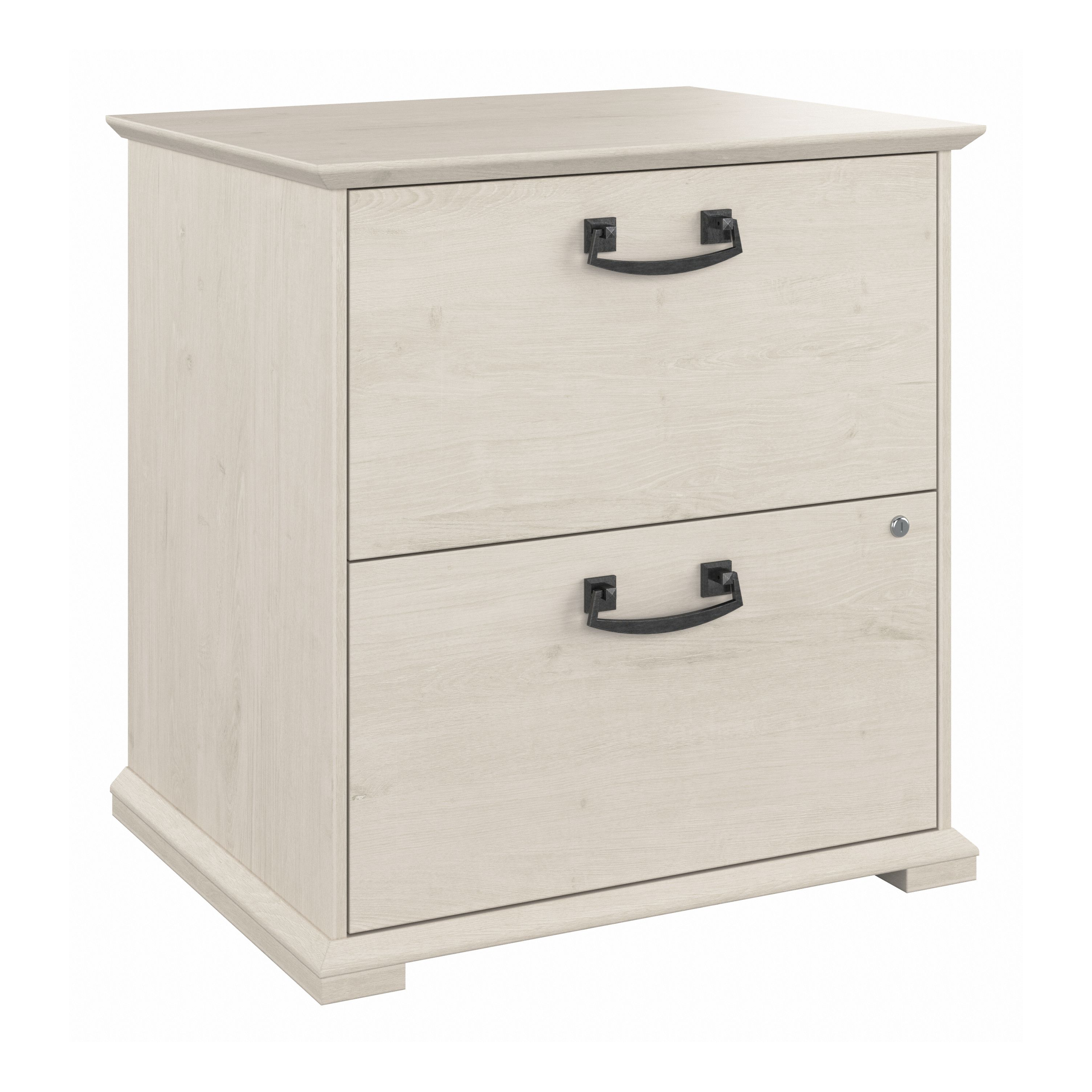 Shop Bush Furniture Homestead Farmhouse Lateral File Cabinet 02 HOF129LW-03 #color_linen white oak