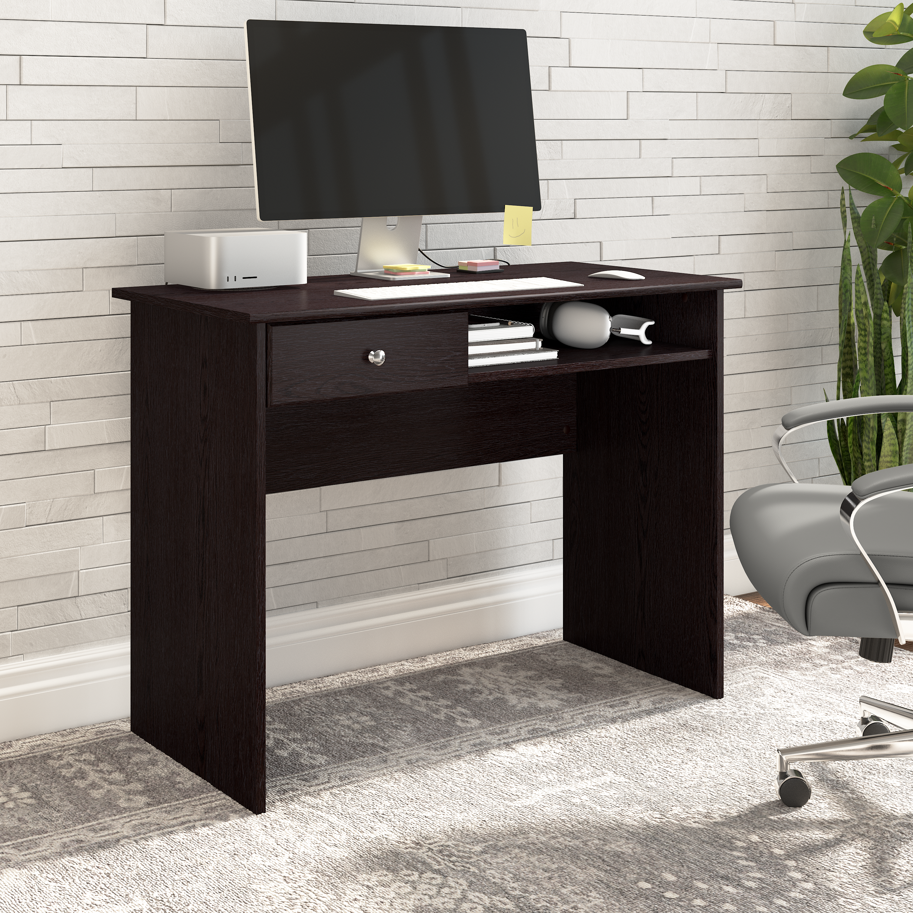 Shop Bush Furniture Cabot 40W Writing Desk 01 WC31840 #color_espresso oak