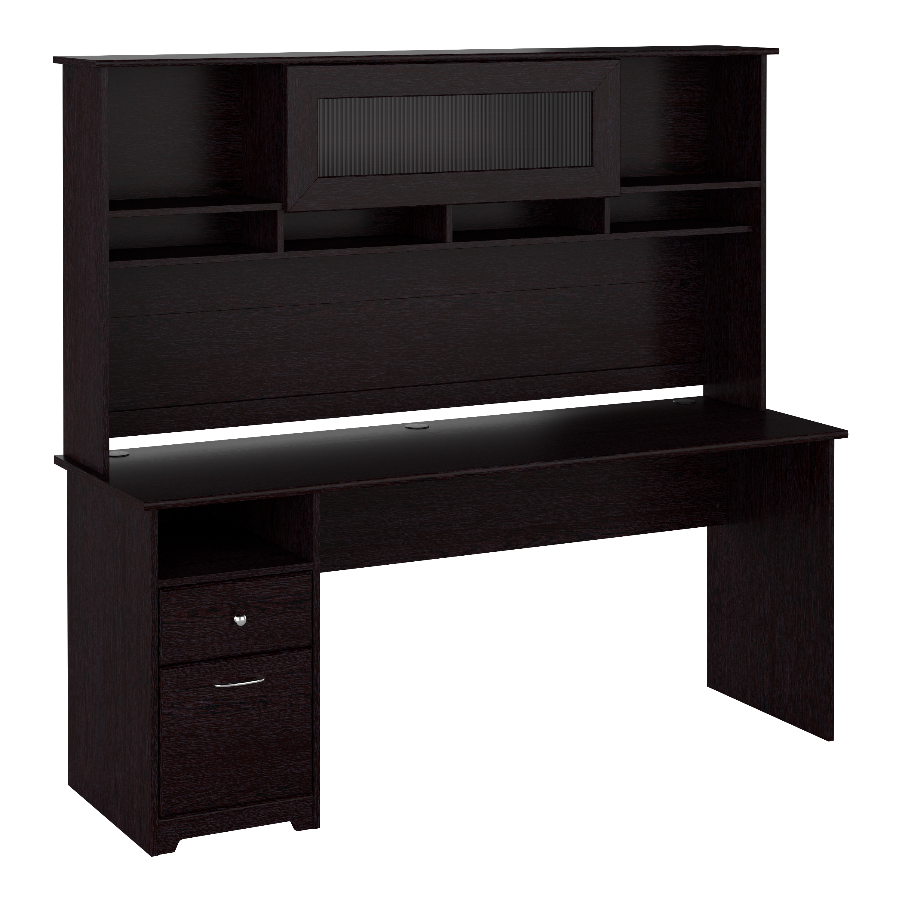 Shop Bush Furniture Cabot 72W Computer Desk with Hutch 02 CAB049EPO #color_espresso oak