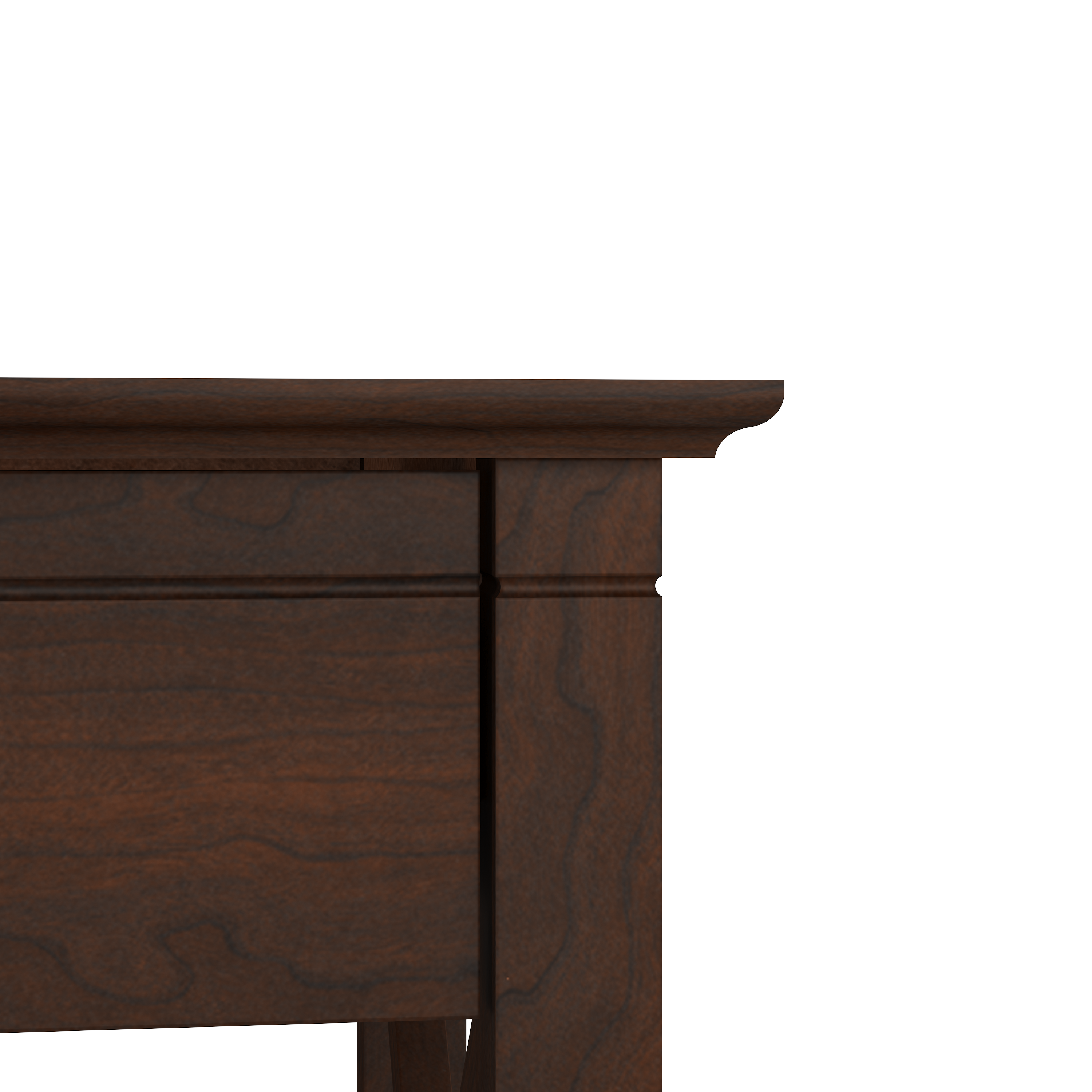 Shop Bush Furniture Key West 60W L Shaped Desk with 2 Drawer Lateral File Cabinet 05 KWS014BC #color_bing cherry