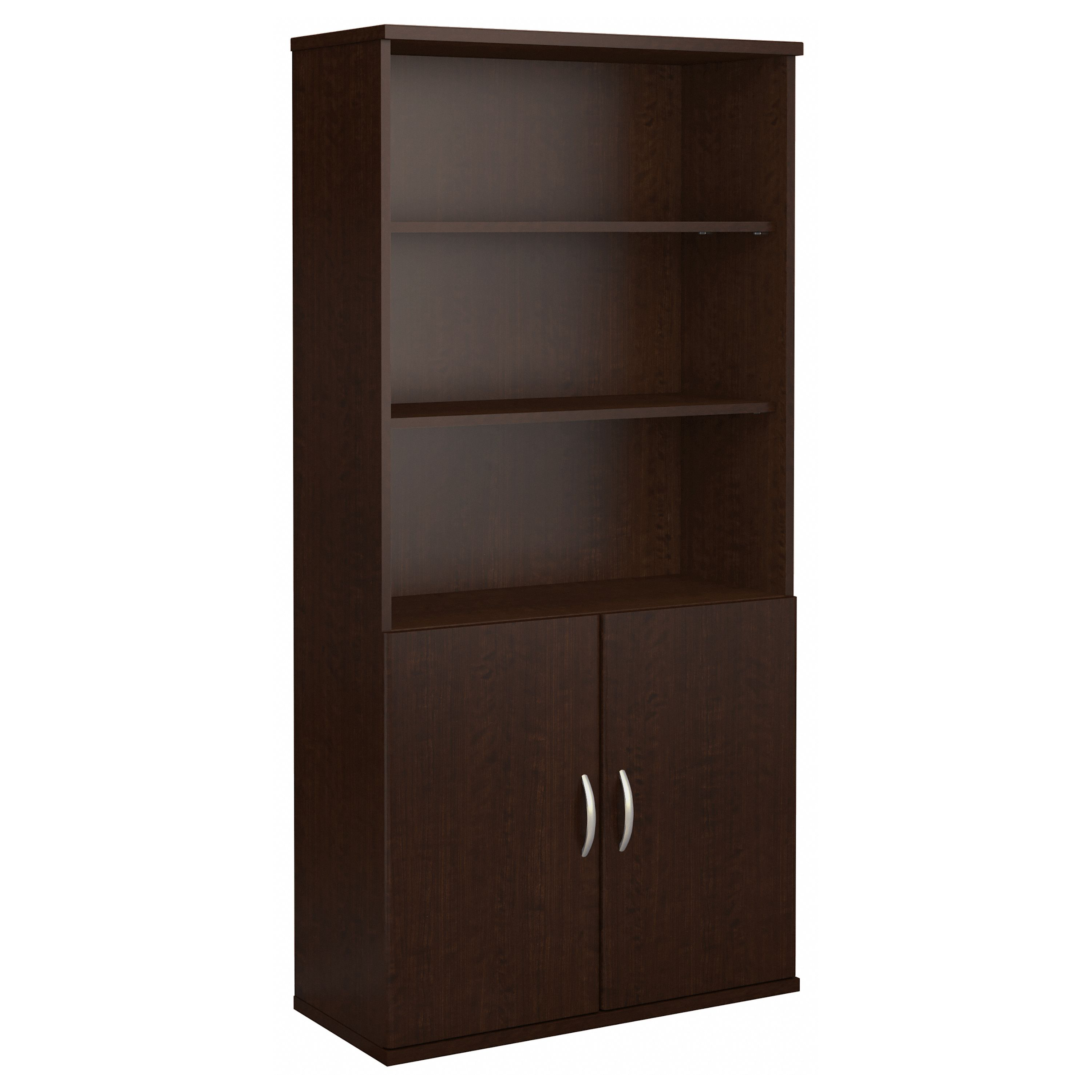 Shop Bush Business Furniture Series C 36W 5 Shelf Bookcase with Doors 02 SRC103MR #color_mocha cherry