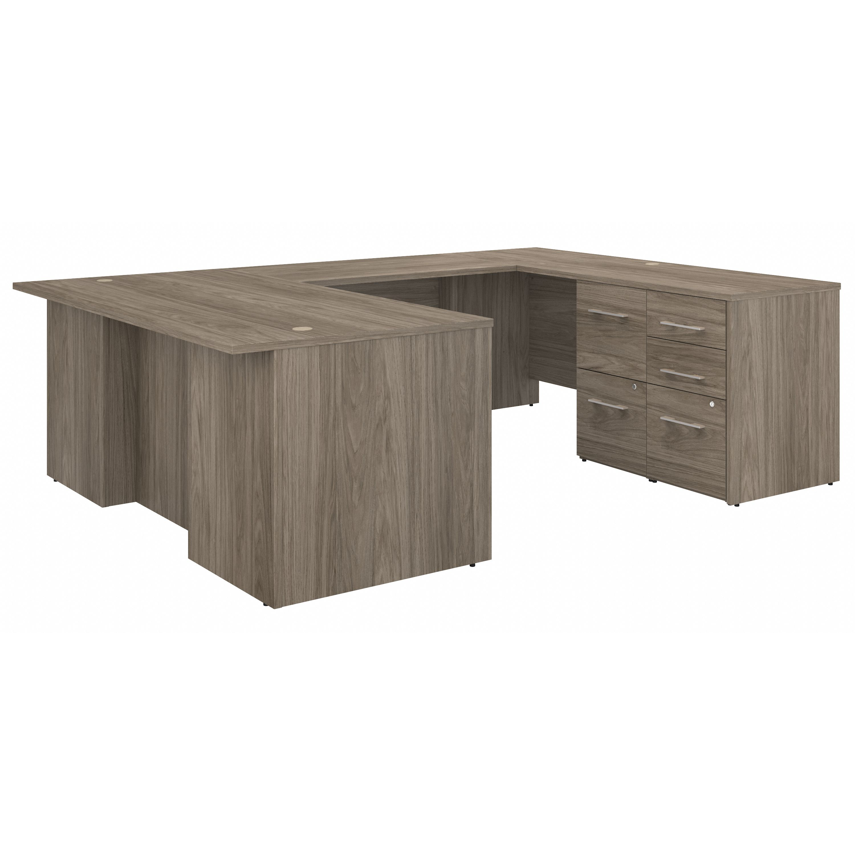 Shop Bush Business Furniture Office 500 72W U Shaped Executive Desk with Drawers 02 OF5002MHSU #color_modern hickory