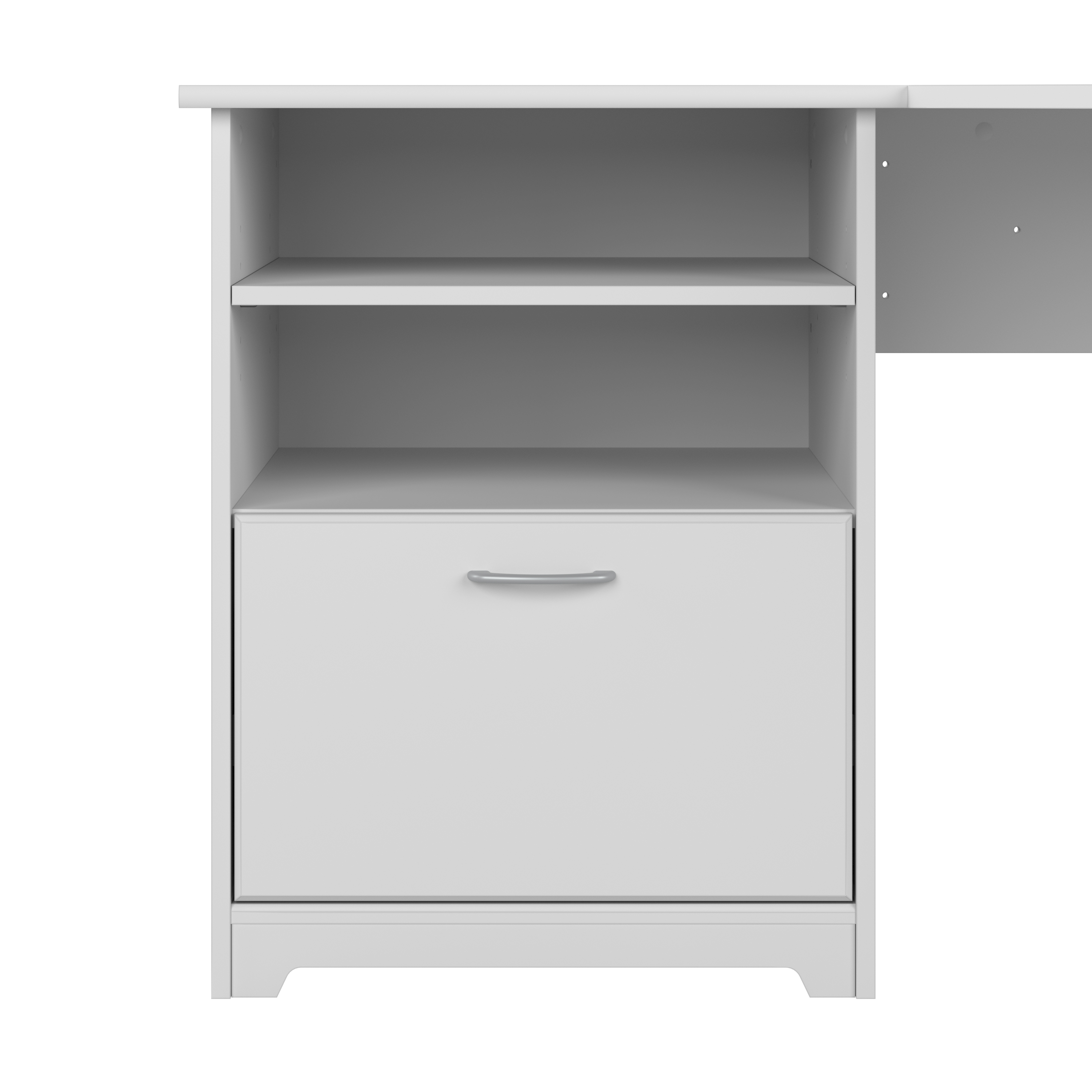 Shop Bush Furniture Cabot 60W Corner Desk with Storage 03 WC31915K #color_white
