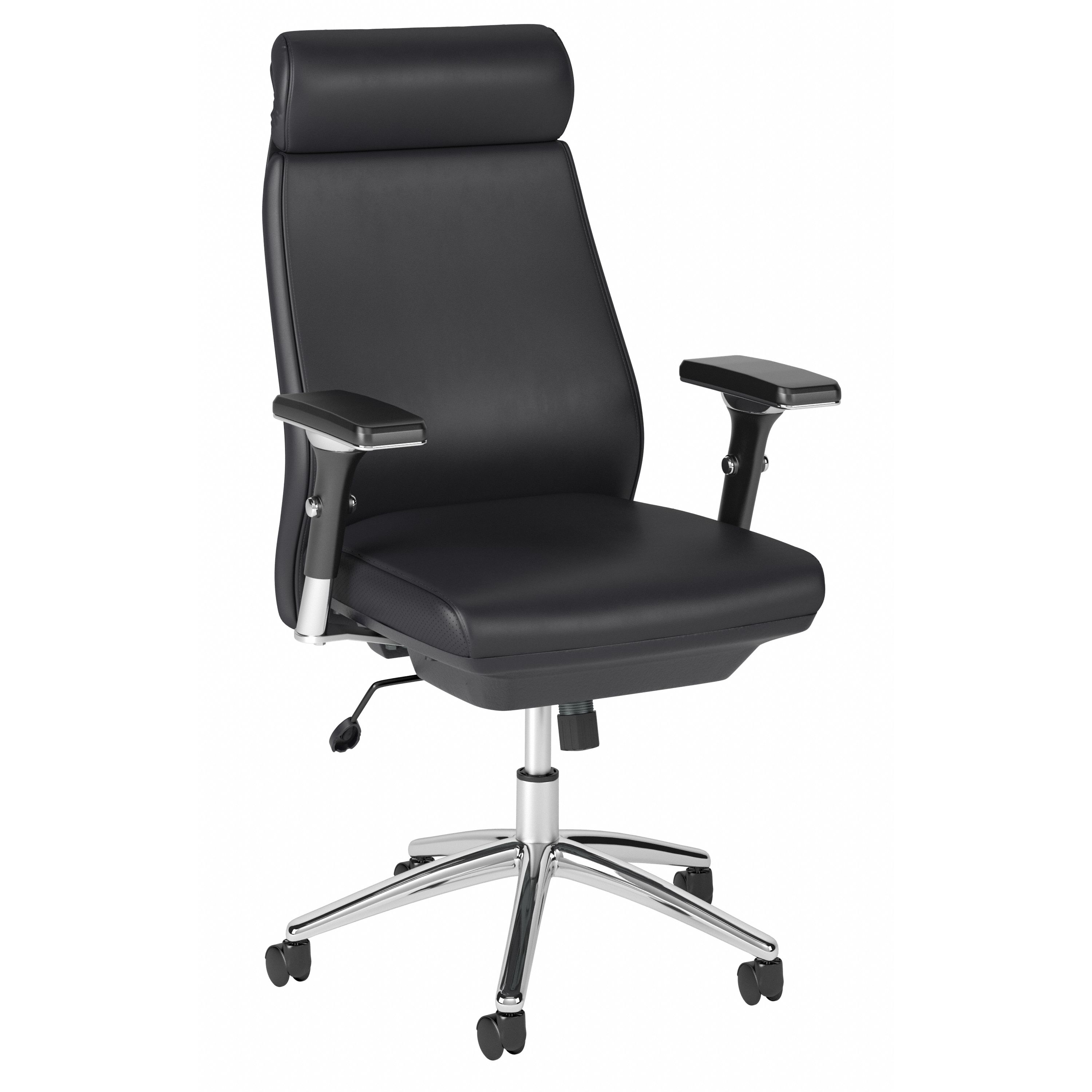 Shop Bush Business Furniture Metropolis High Back Leather Executive Office Chair 02 CH1601BLL-03 #color_black leather