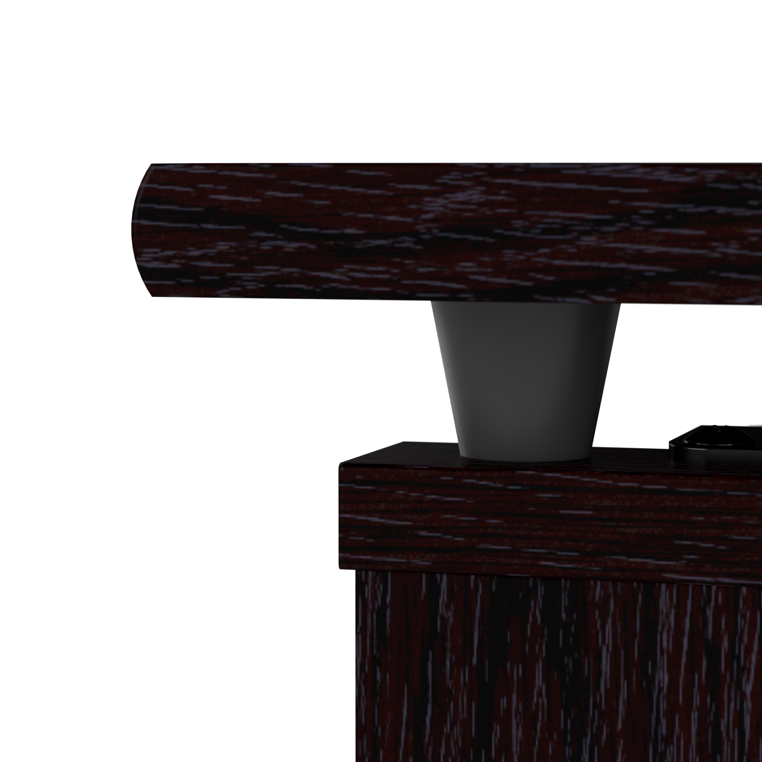 Shop Bush Furniture Cabot 60W 3 Position Sit to Stand L Shaped Desk 03 CAB043EPO #color_espresso oak