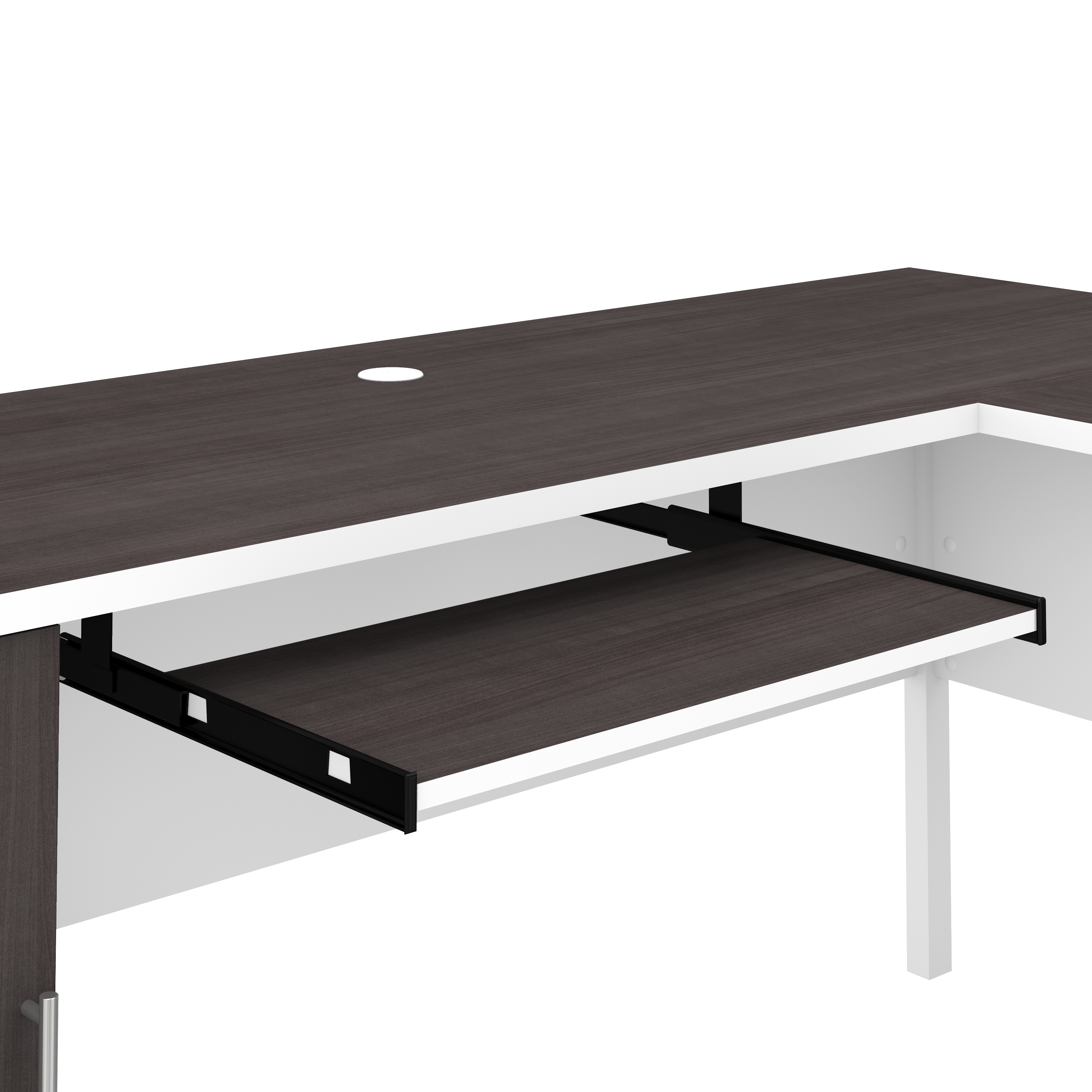 Shop Bush Furniture Somerset 72W L Shaped Desk with Storage 03 WC81010K #color_storm gray/white