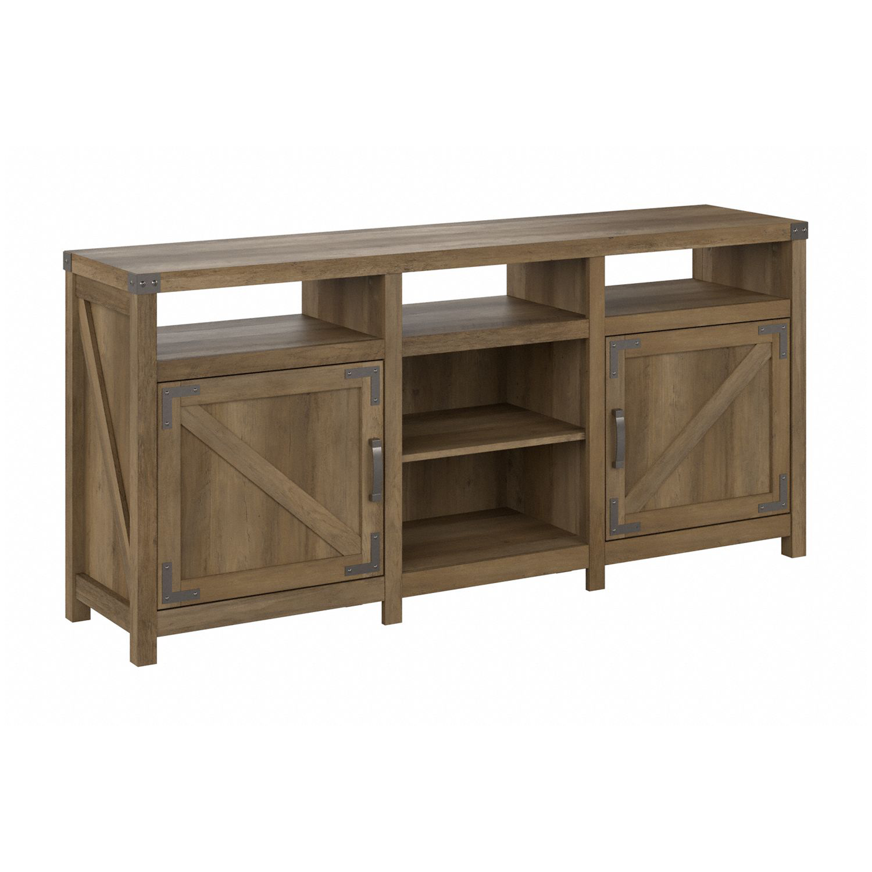 Shop Bush Furniture Knoxville 65W Farmhouse TV Stand for 75 Inch TV 02 CGV265RCP-03 #color_reclaimed pine