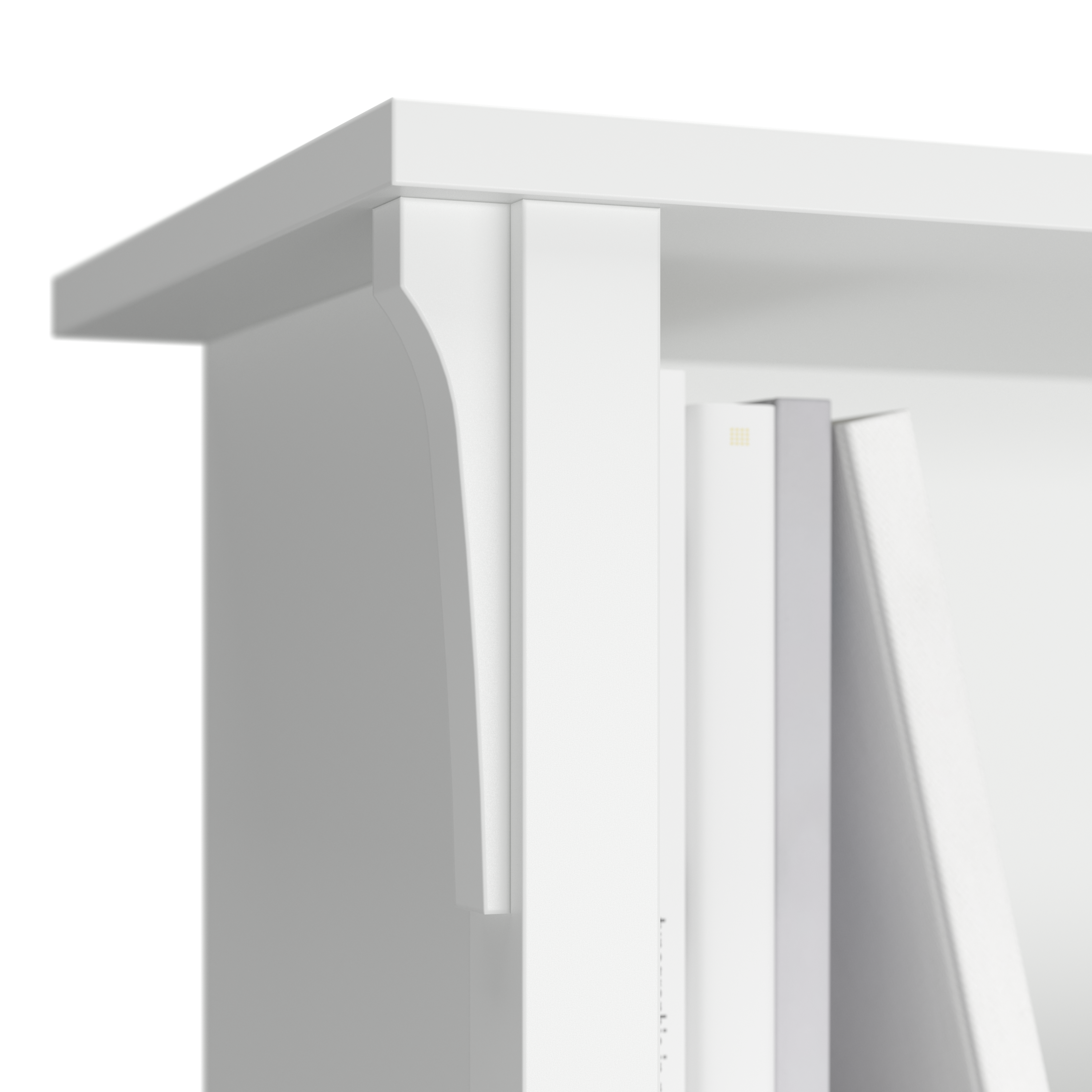 Shop Bush Furniture Salinas Tall 5 Shelf Bookcase - Set of 2 03 SAL036G2W #color_pure white