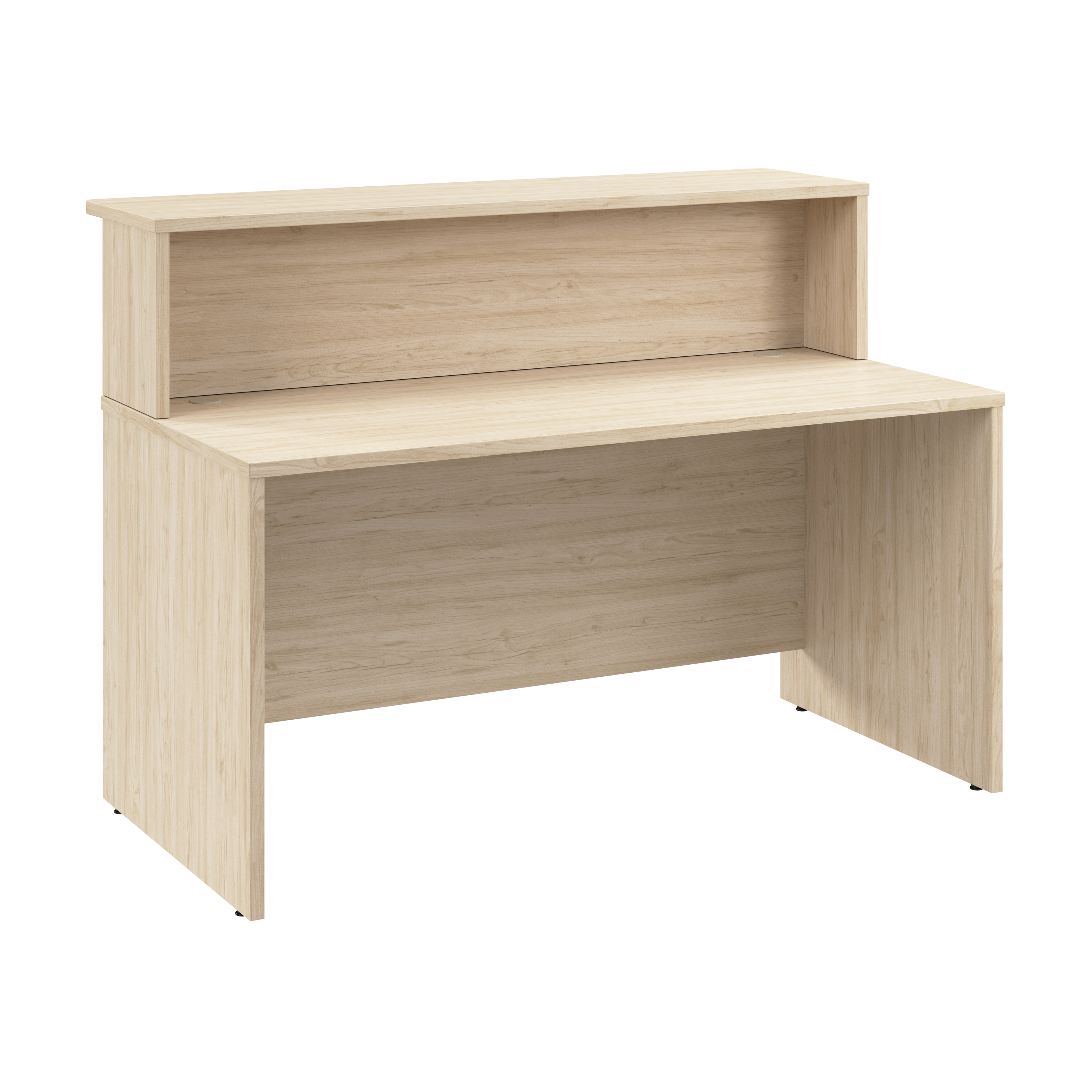 Shop Bush Business Furniture Arrive 60W x 30D Reception Desk with Shelf 02 ARV001NE #color_natural elm