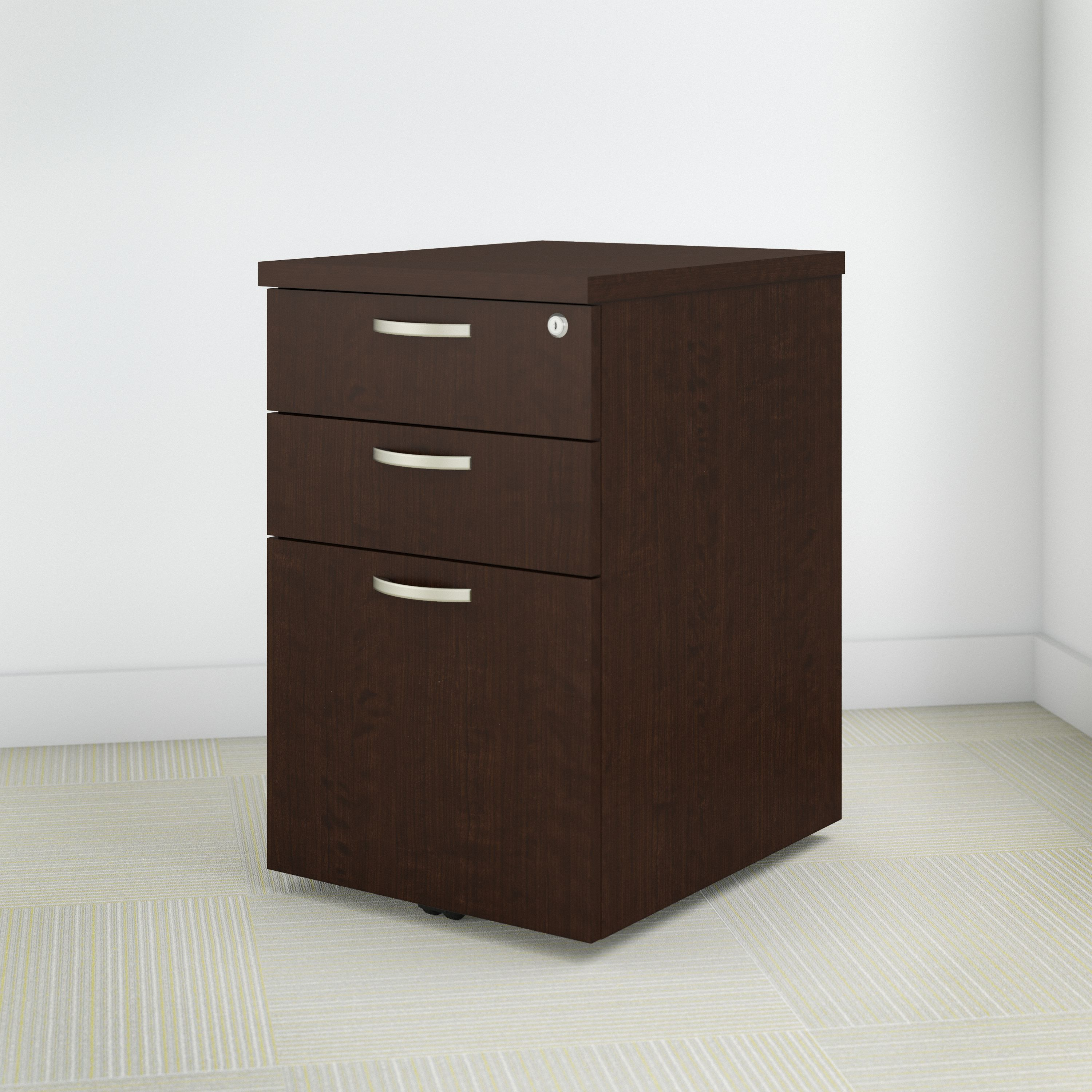 Shop Bush Business Furniture Easy Office 3 Drawer Mobile File Cabinet 01 EOF116MR-03 #color_mocha cherry