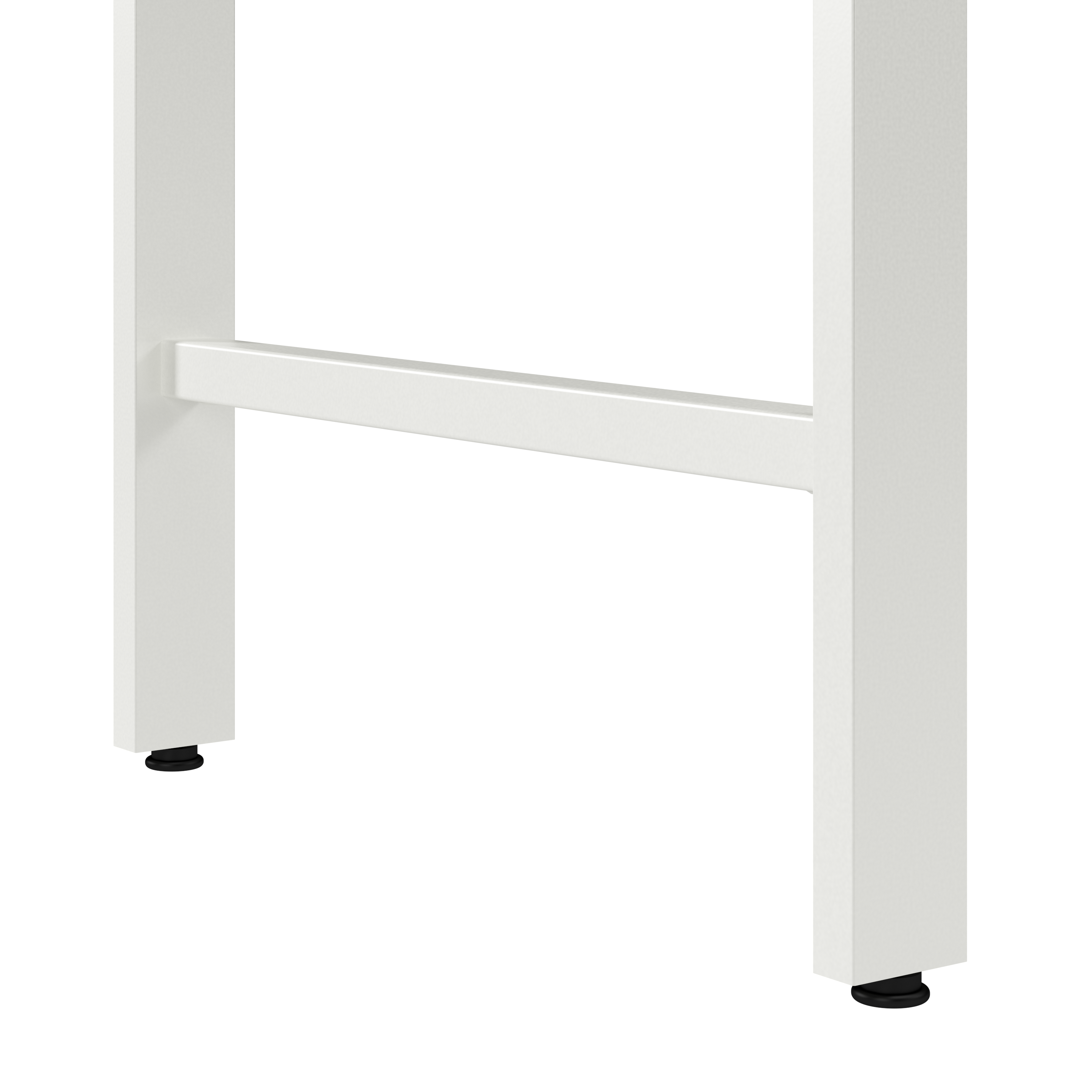 Shop Bush Business Furniture Hustle 60W x 30D L Shaped Computer Desk with Metal Legs 05 HUS003WH #color_white