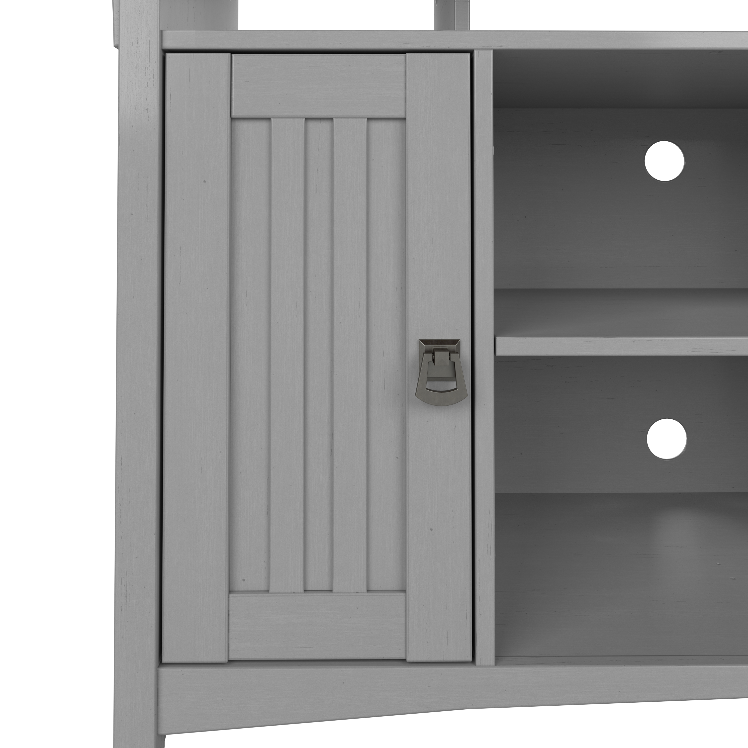 Shop Bush Furniture Salinas Entryway Storage Set with Hall Tree, Shoe Bench and Accent Cabinets 05 SAL016CG #color_cape cod gray