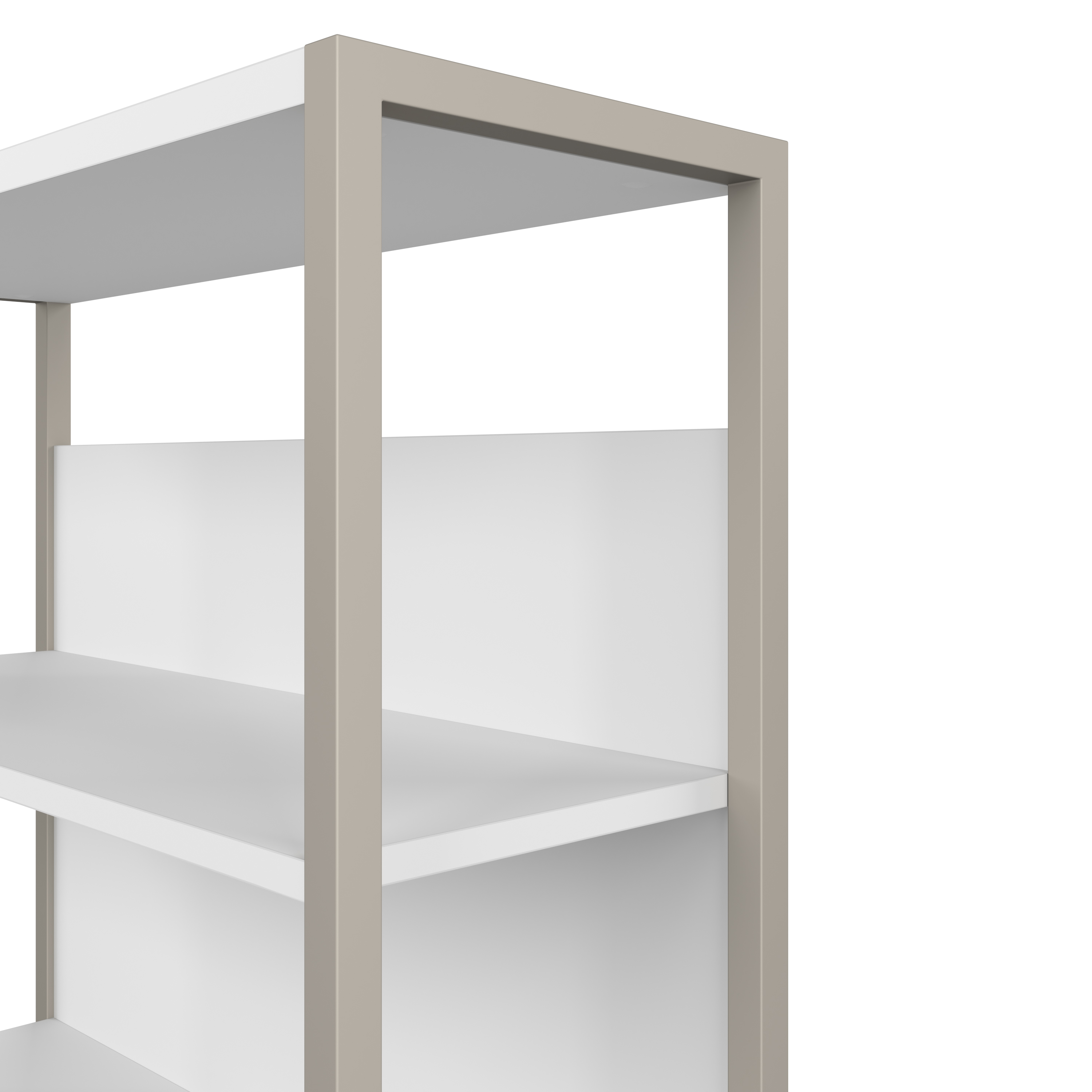 Shop Bush Business Furniture Hybrid Tall Etagere Bookcase 04 HYB023WH #color_white