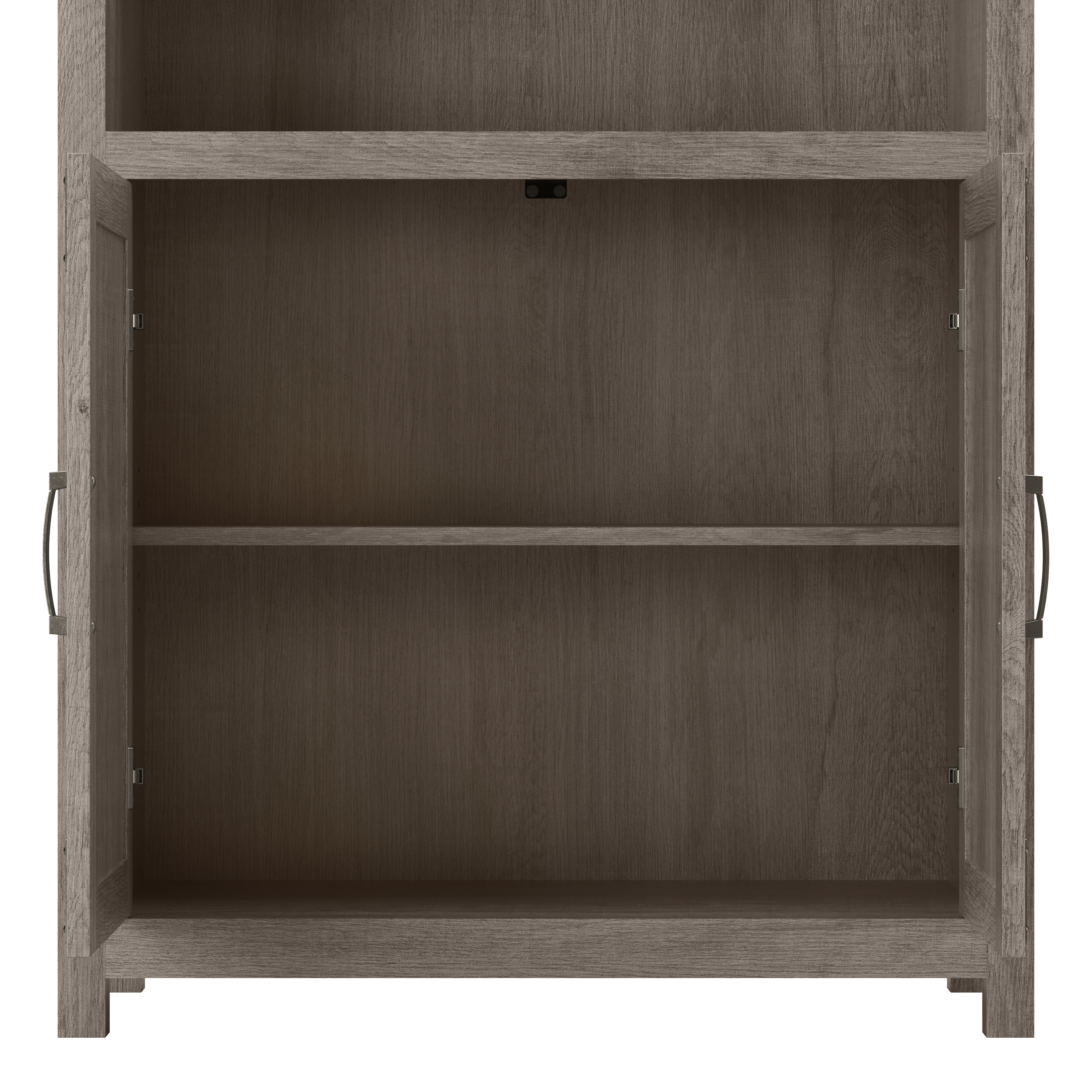 Shop Bush Furniture Knoxville Tall 5 Shelf Bookcase with Doors 03 CGB132RTG-03 #color_restored gray