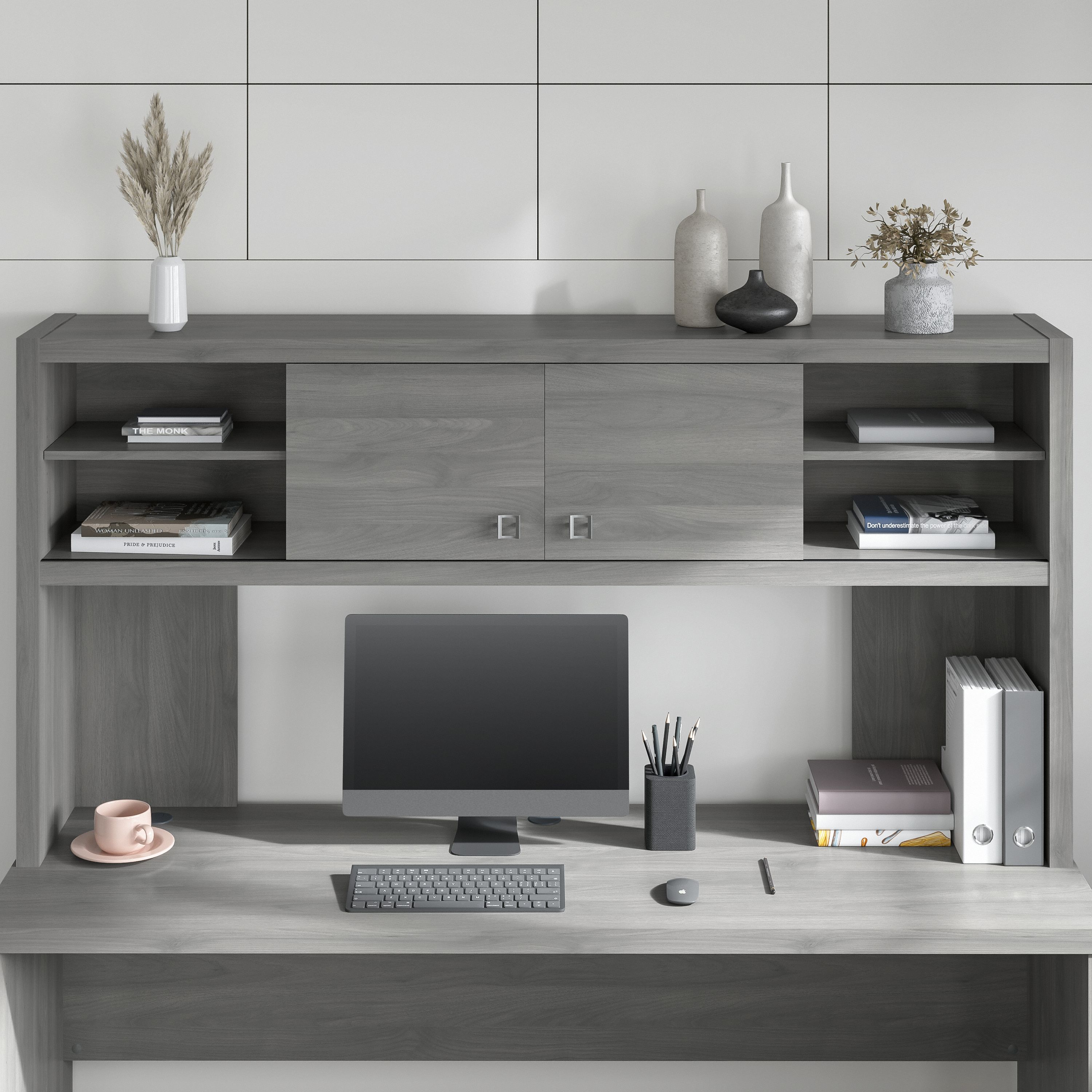 Shop Bush Business Furniture Echo 72W Desk Hutch 01 KI60411-03 #color_modern gray