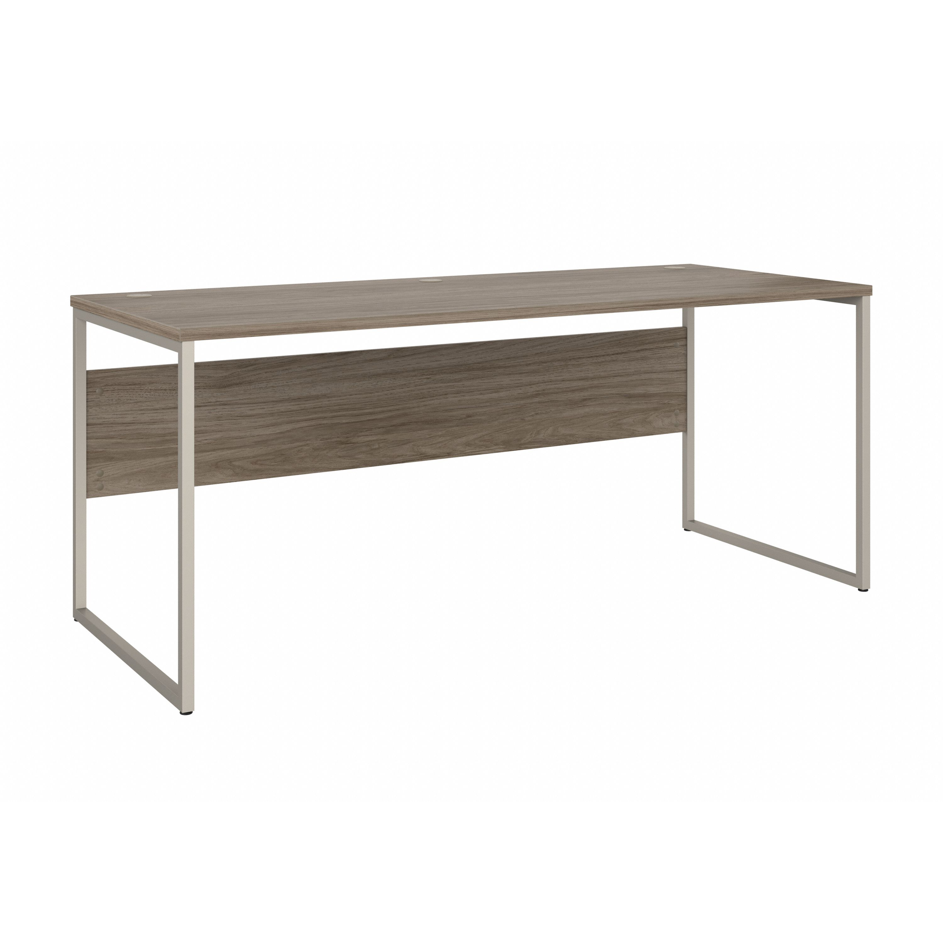 Shop Bush Business Furniture Hybrid 72W x 30D Computer Table Desk with Metal Legs 02 HYD373MH #color_modern hickory