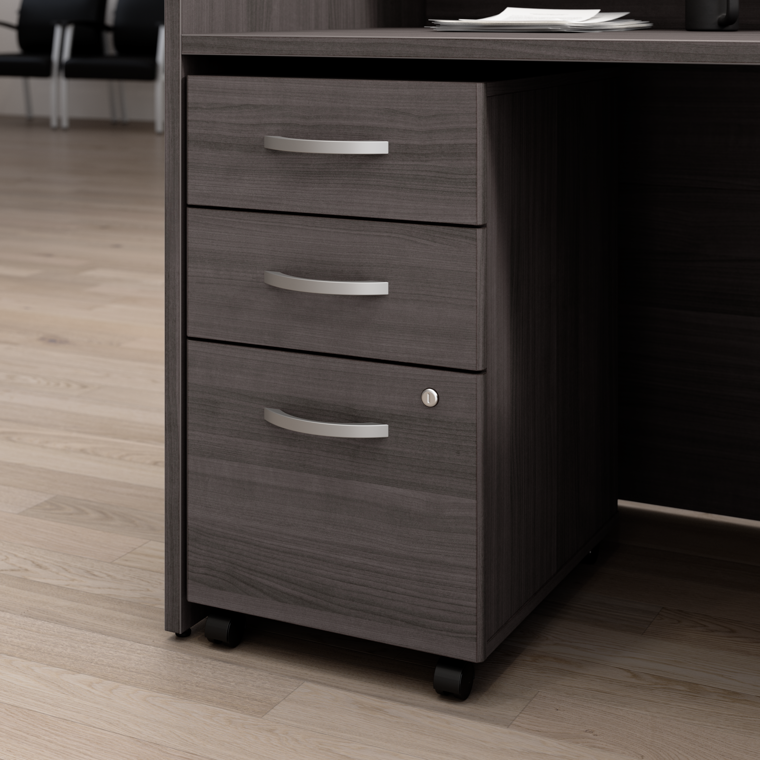 Shop Bush Business Furniture Arrive 3 Drawer Mobile File Cabinet - Assembled 01 ARF116SG-Z #color_storm gray