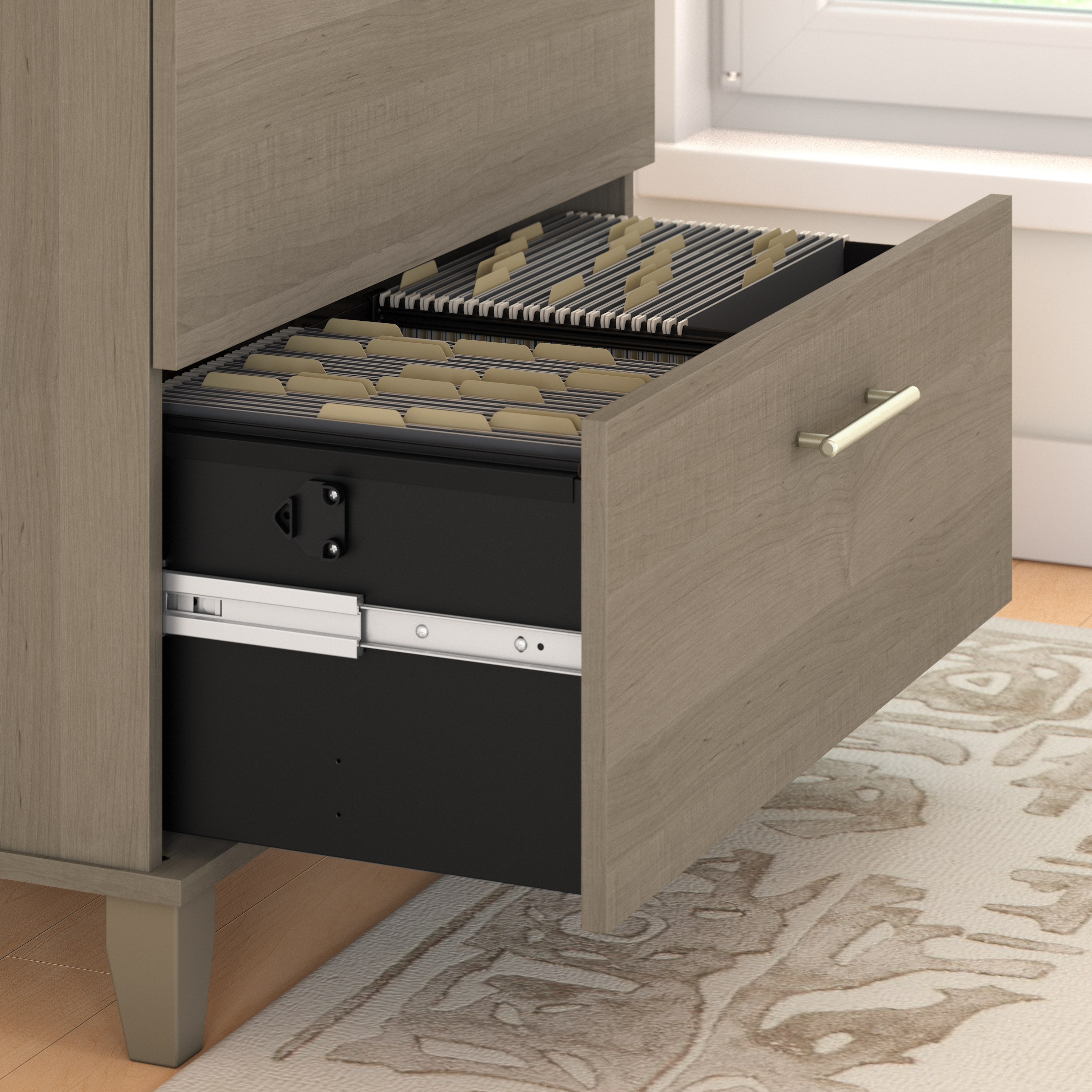 Shop Bush Furniture Somerset 2 Drawer Lateral File Cabinet 03 WC81680 #color_ash gray