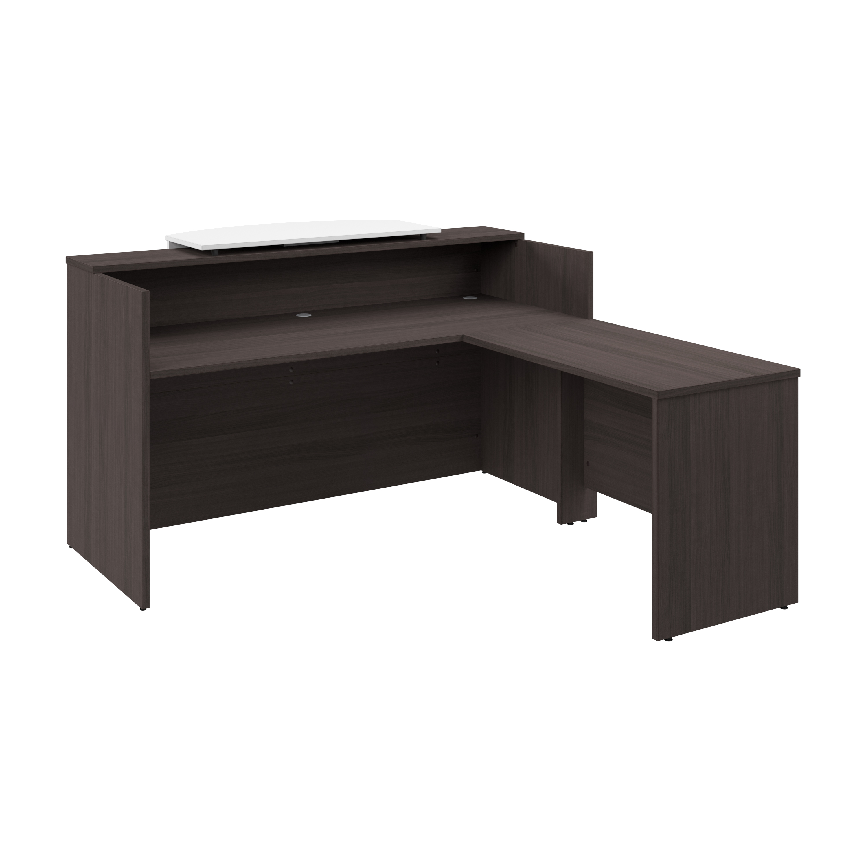 Shop Bush Business Furniture Arrive 72W x 72D L Shaped Reception Desk with Counter 02 ARV009SG #color_storm gray