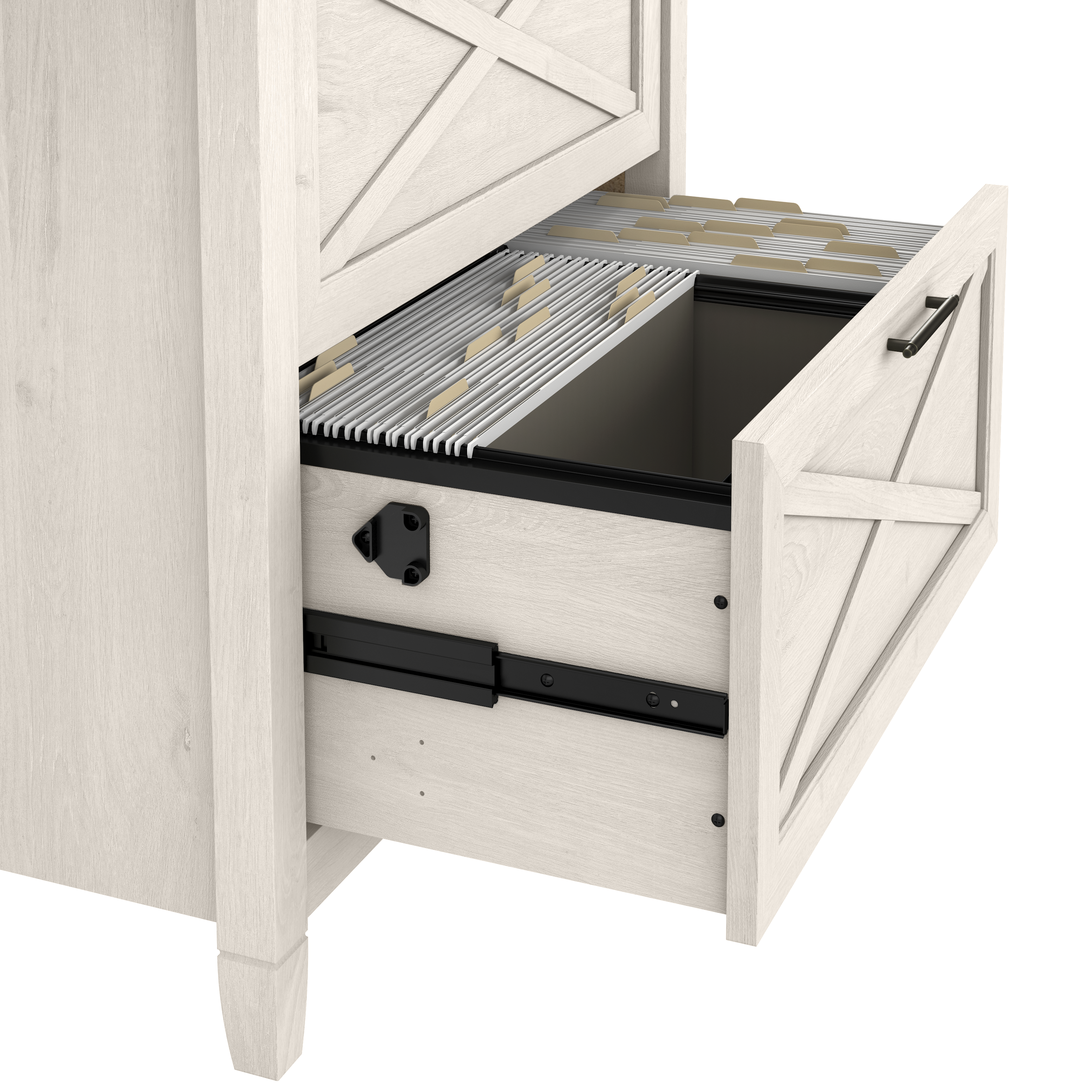 Shop Bush Furniture Key West 2 Drawer Lateral File Cabinet 03 KWF130LW-03 #color_linen white oak