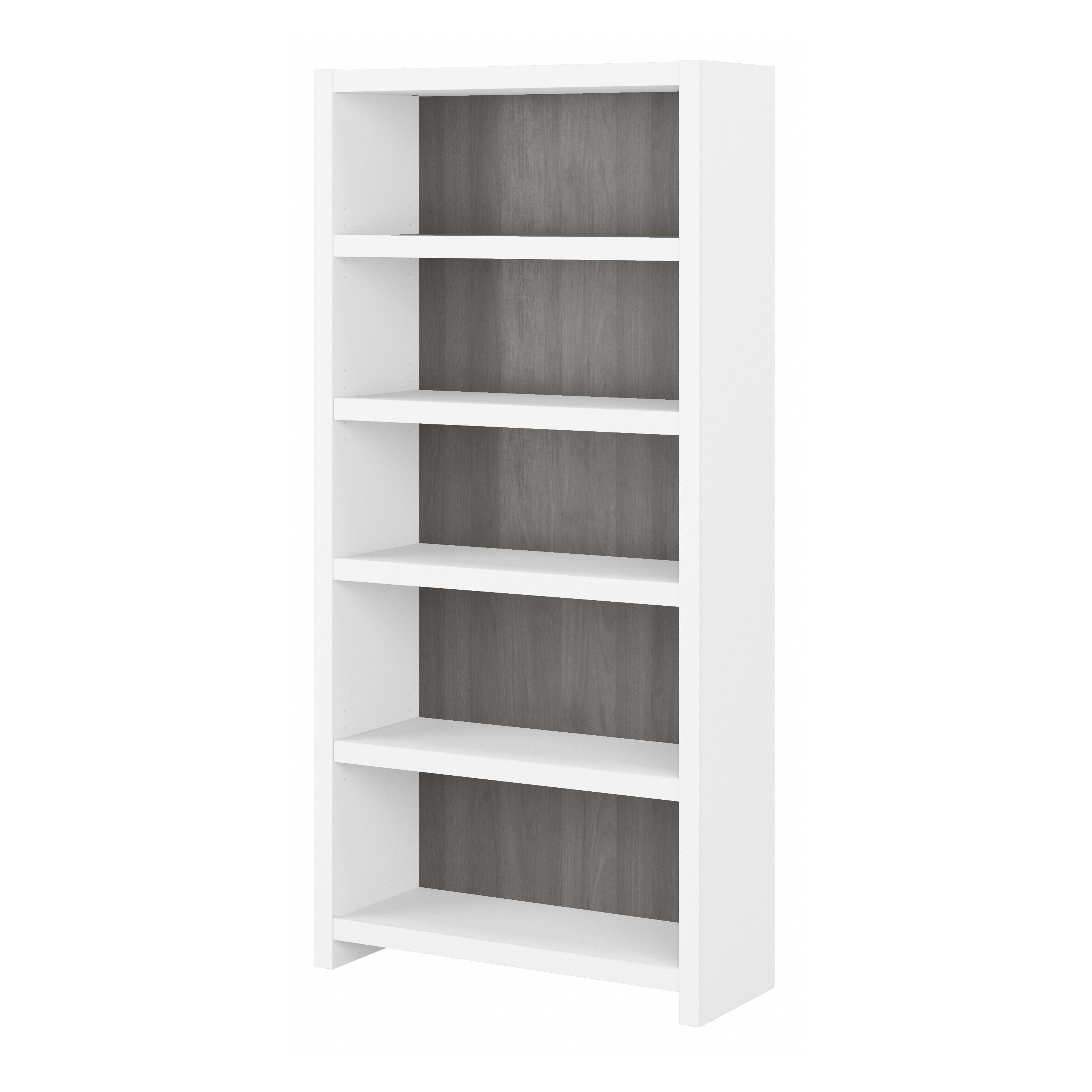 Shop Bush Business Furniture Echo 5 Shelf Bookcase 02 KI60504-03 #color_pure white/modern gray