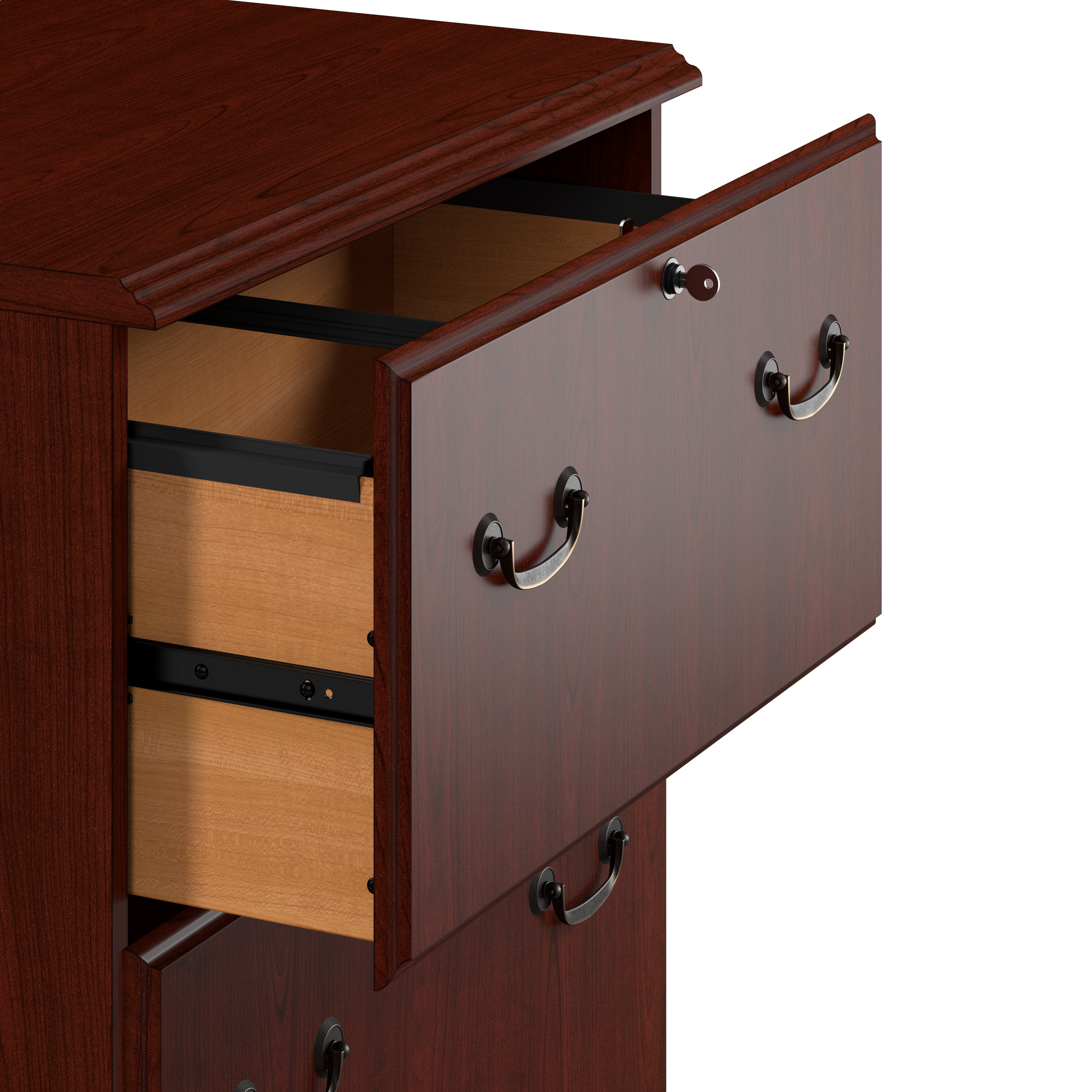 Shop Bush Business Furniture Arlington 2 Drawer Lateral File Cabinet 03 WC65554-03 #color_harvest cherry