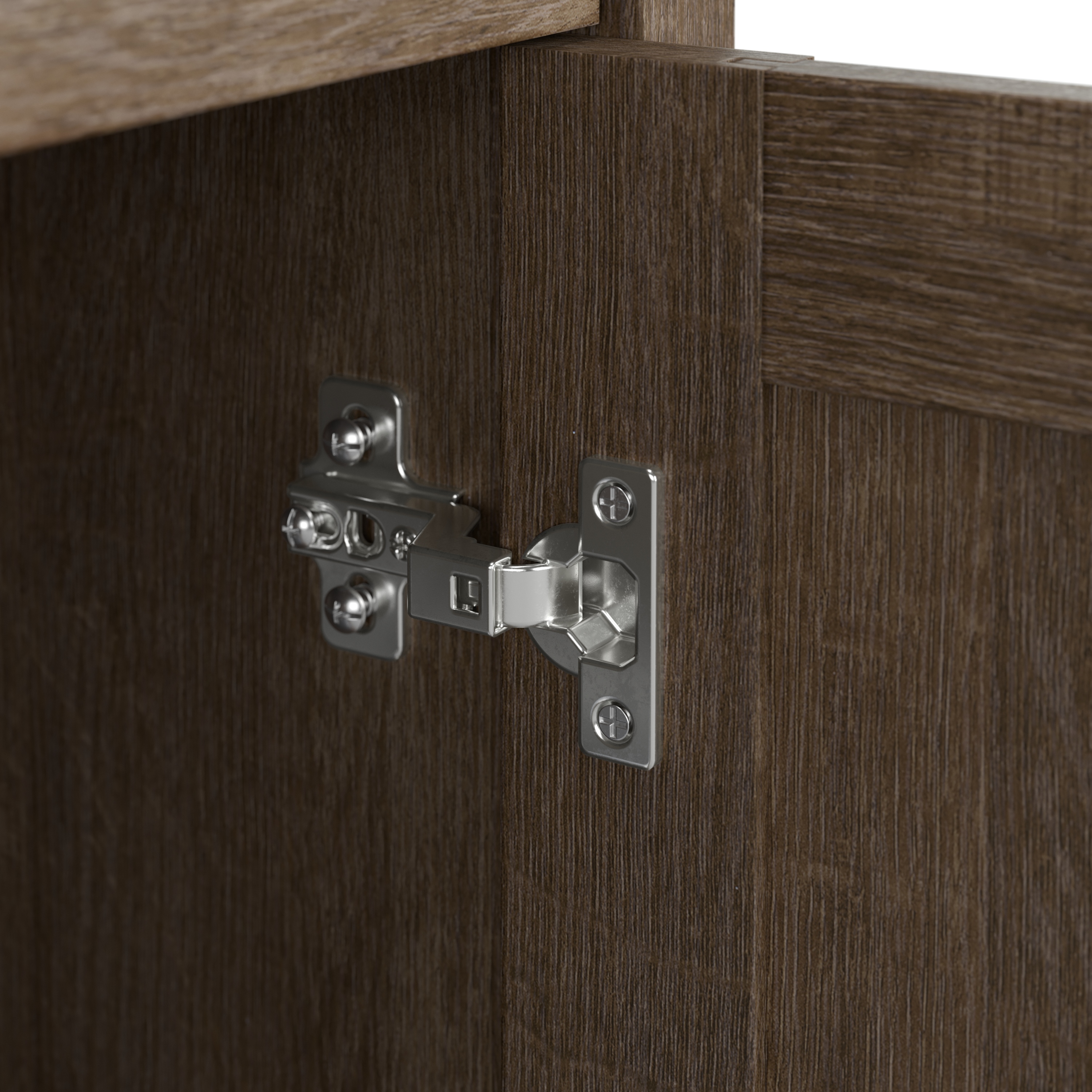 Shop Bush Furniture Salinas Bathroom Storage Cabinet with Doors 08 SAL015ABR #color_ash brown