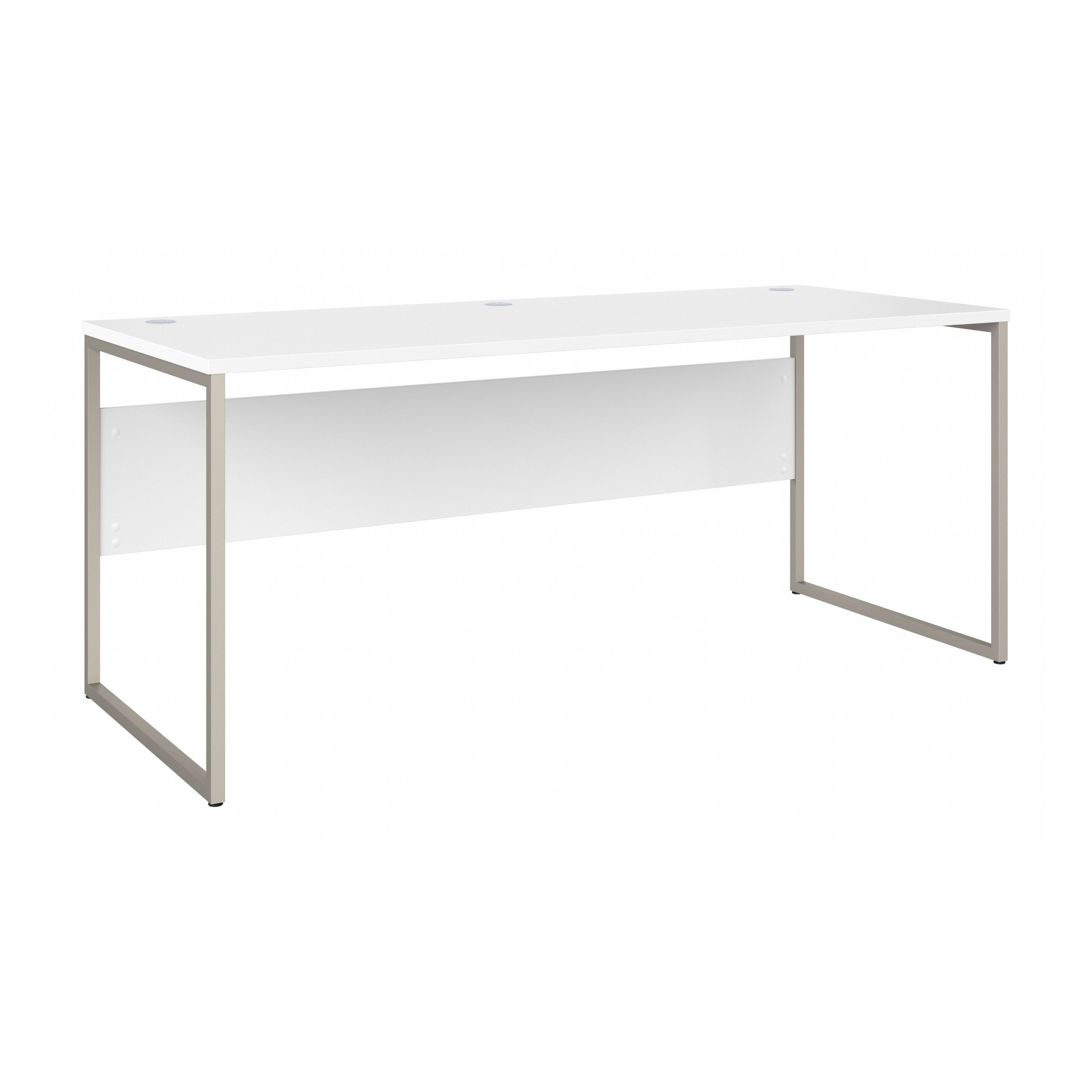 Shop Bush Business Furniture Hybrid 72W x 30D Computer Table Desk with Metal Legs 02 HYD373WH #color_white