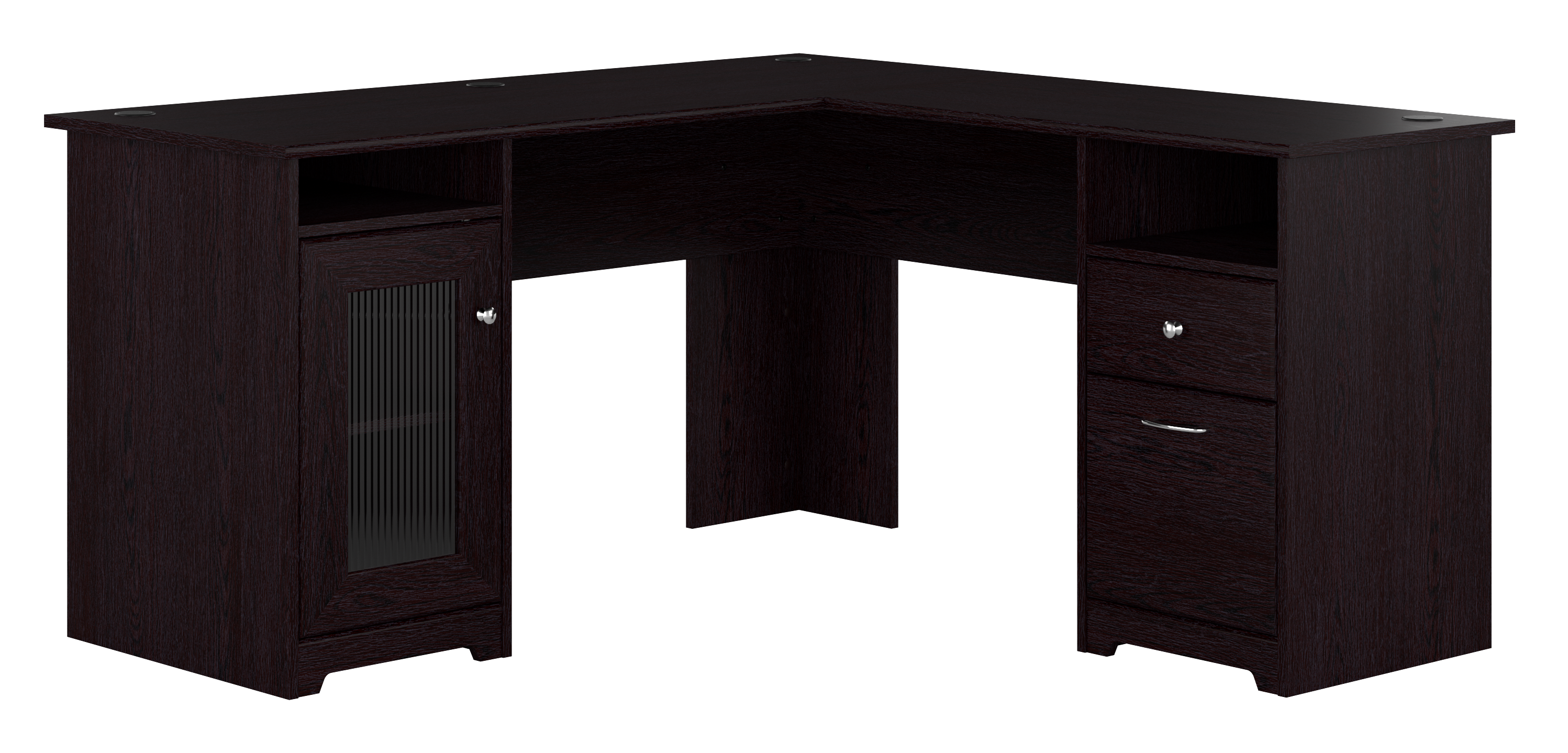 Shop Bush Furniture Cabot 60W L Shaped Computer Desk with Storage 02 WC31830-03K #color_espresso oak