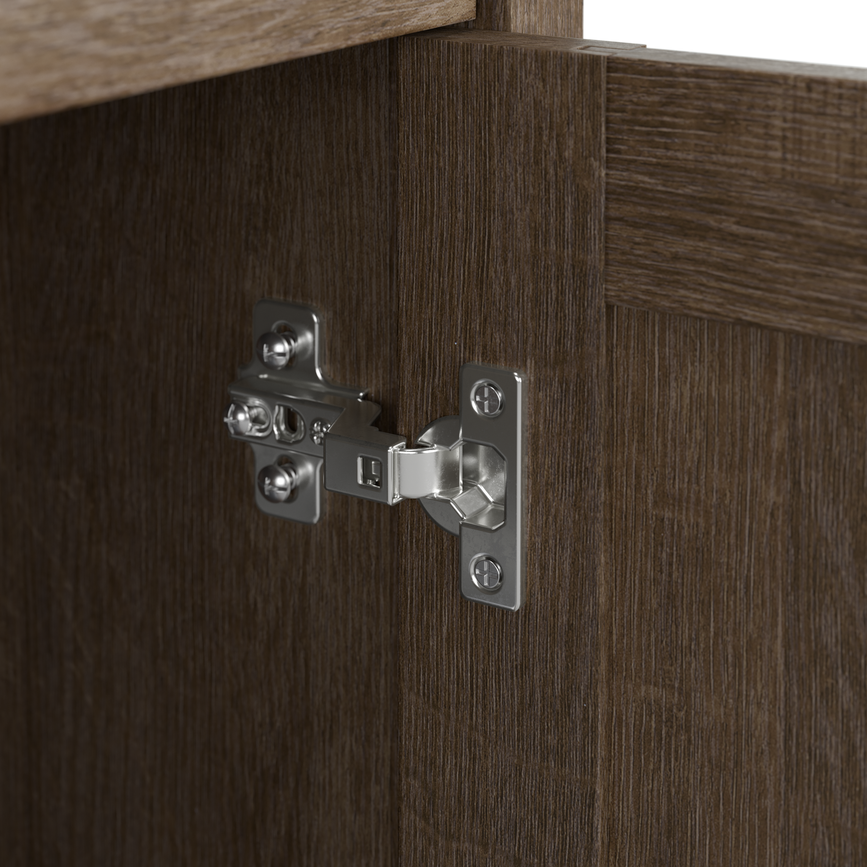 Shop Bush Furniture Salinas Bathroom Storage Cabinet with Doors 04 SAL015ABR #color_ash brown