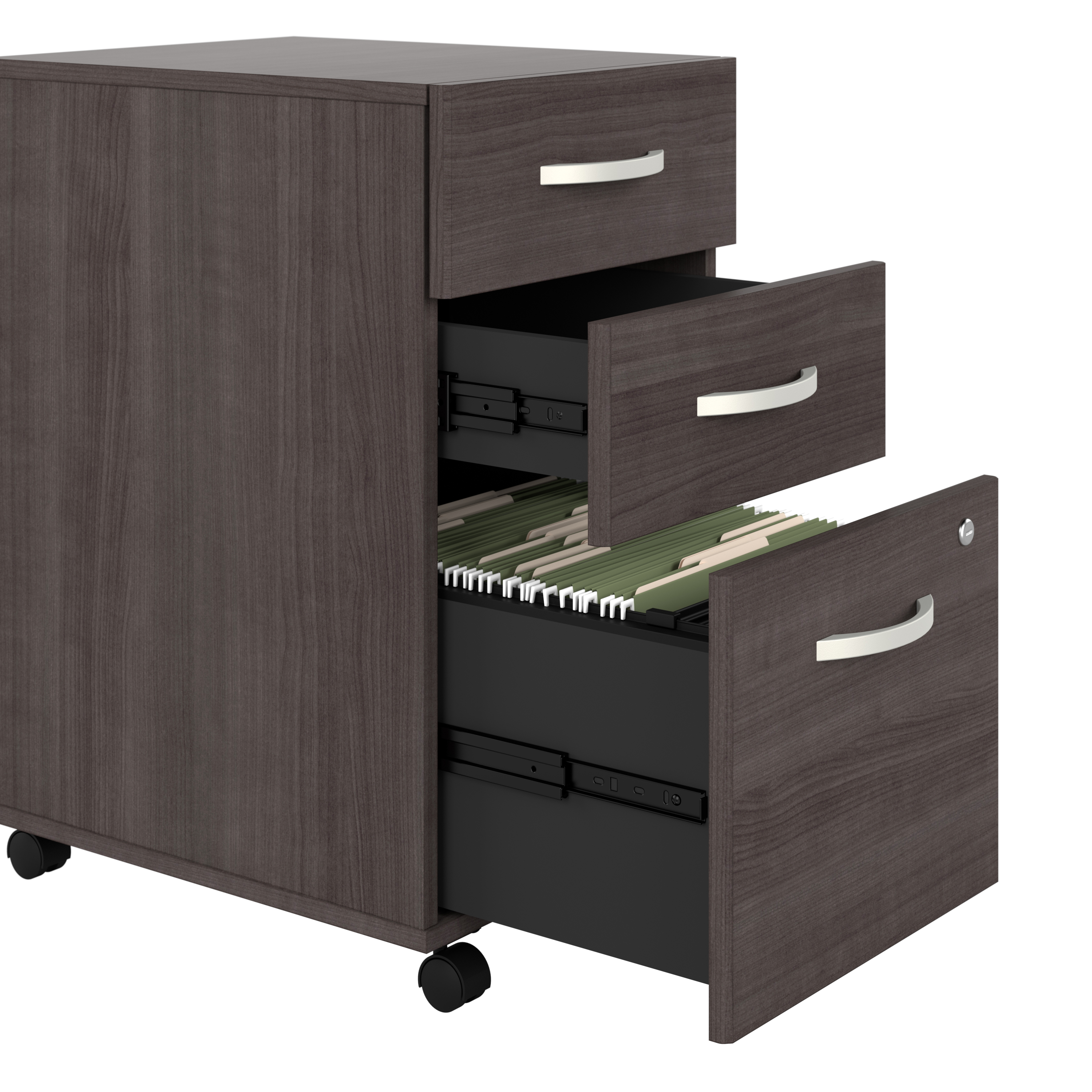 Shop Bush Business Furniture Hybrid 3 Drawer Mobile File Cabinet - Assembled 03 HYF216SGSU-Z #color_storm gray