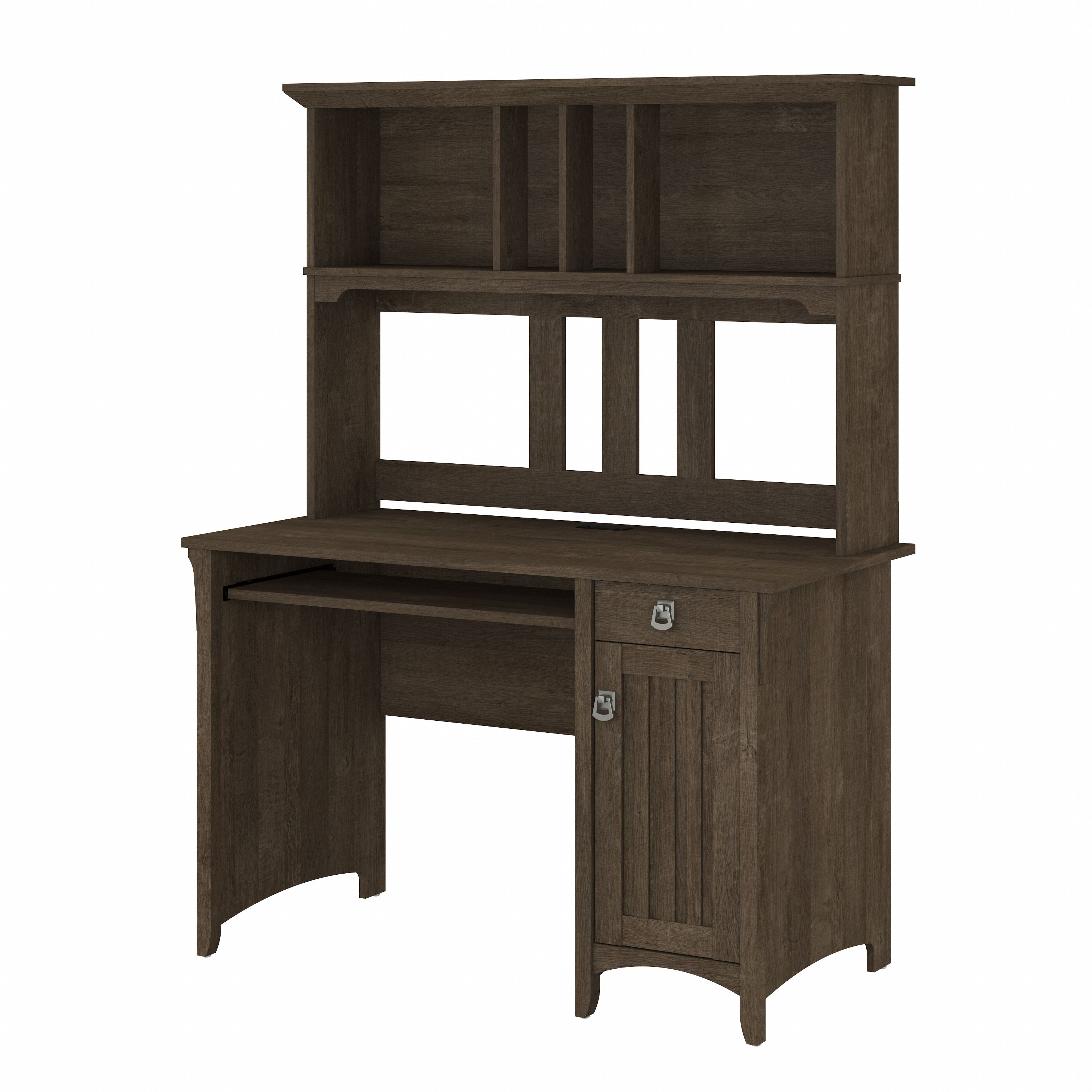 Shop Bush Furniture Salinas Small Computer Desk with Hutch 02 MY72608-03 #color_ash brown
