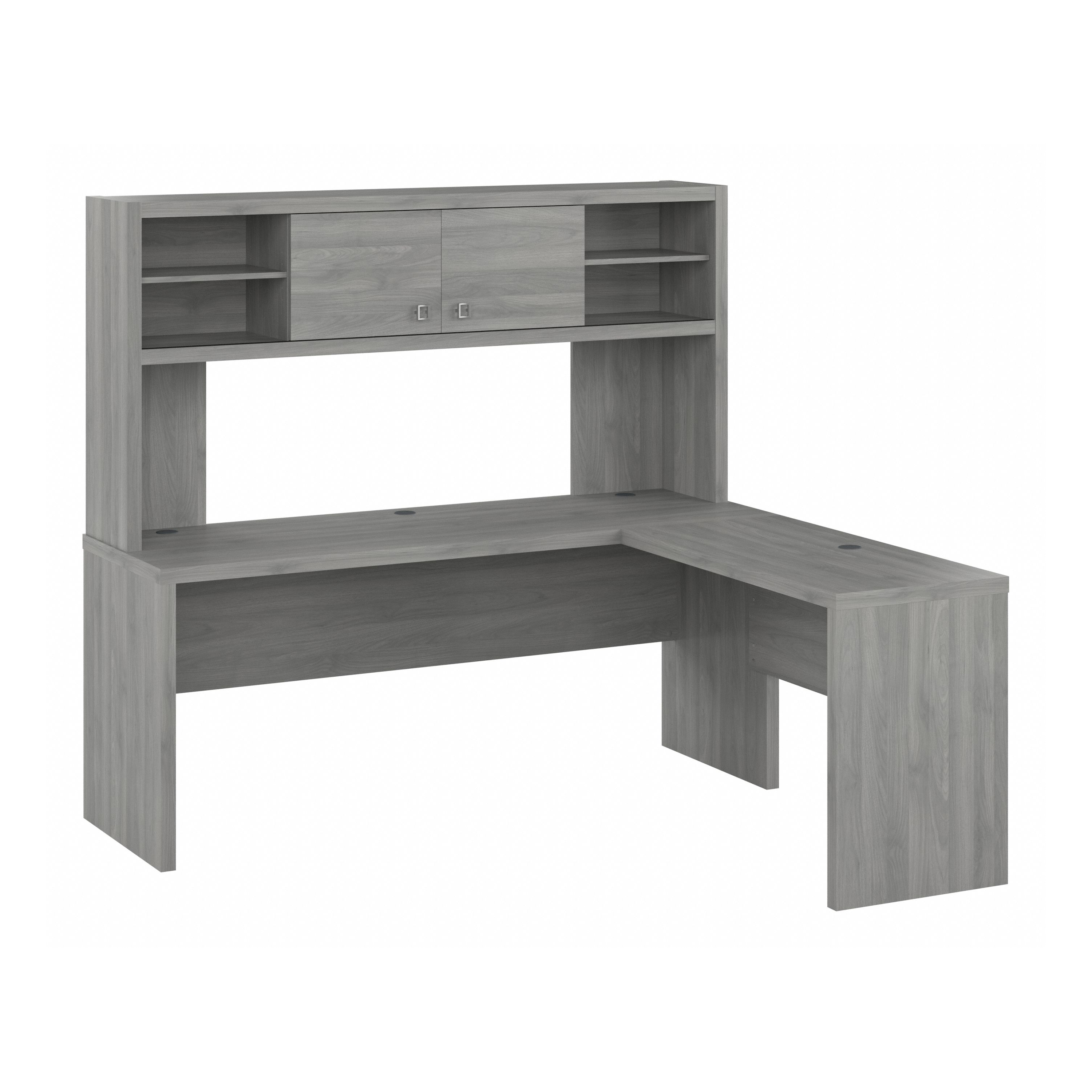 Shop Bush Business Furniture Echo 72W L Shaped Computer Desk with Hutch 02 ECH057MG #color_modern gray