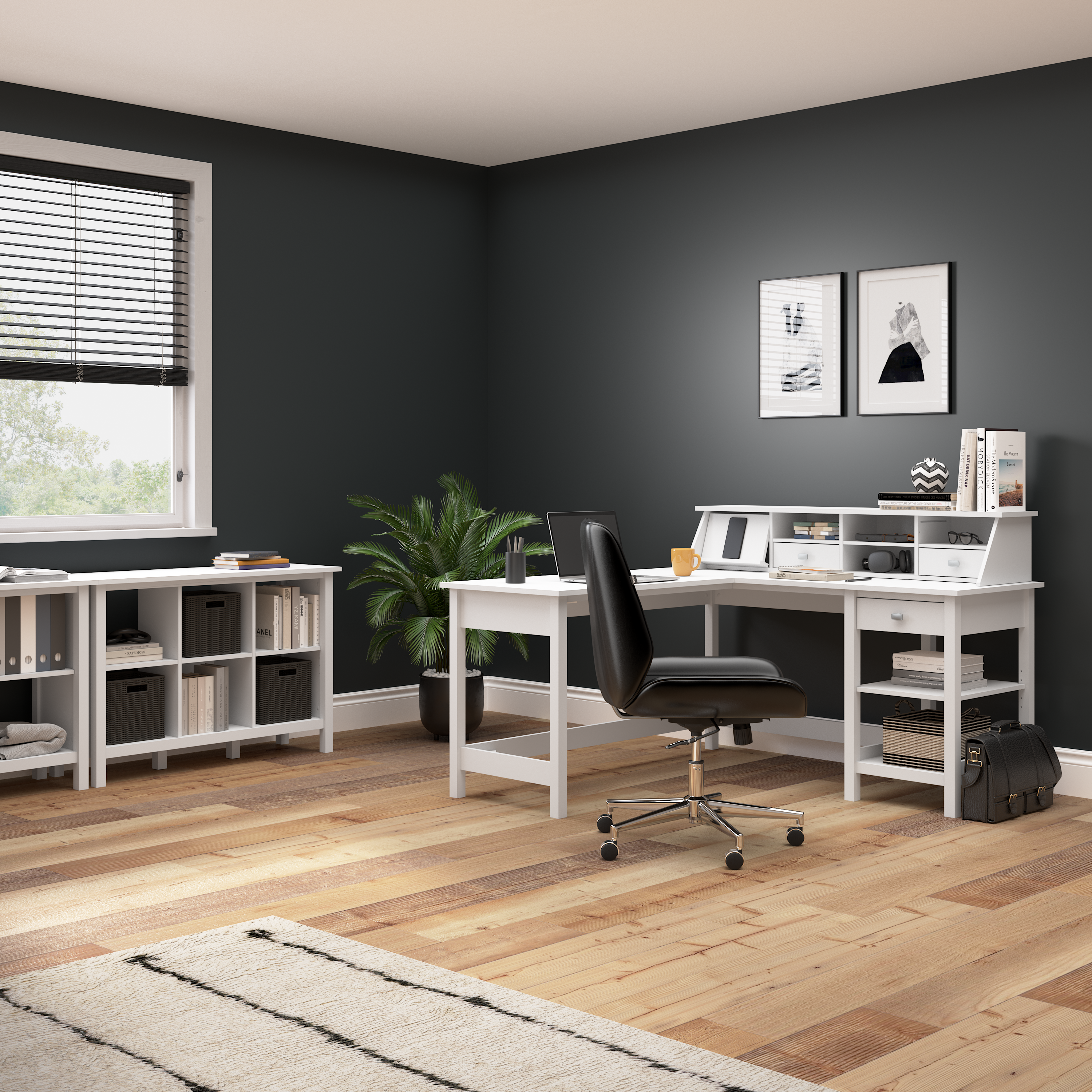 Shop Bush Furniture Broadview 2 Drawer Lateral File Cabinet 09 BDF131WH-03 #color_pure white