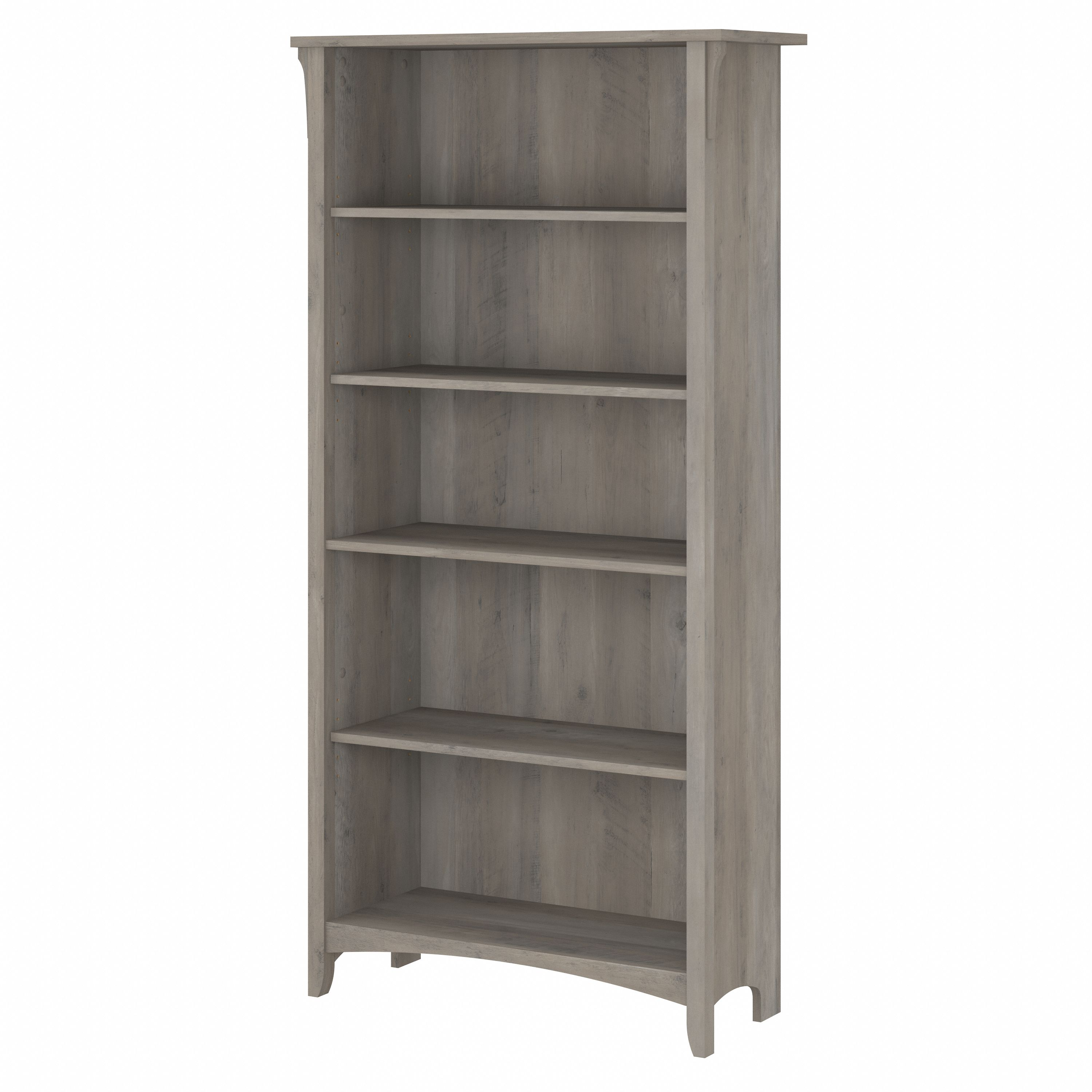 Shop Bush Furniture Salinas Tall 5 Shelf Bookcase 02 SAB132DG-03 #color_driftwood gray